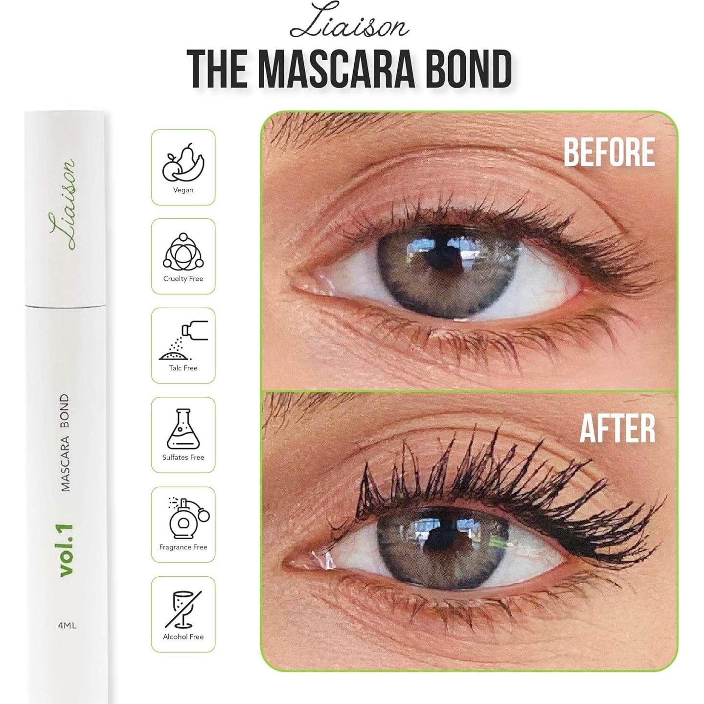 Máscara Voluminizadora Liaison Bond 4ml - Pestañas Largas y Fuertes