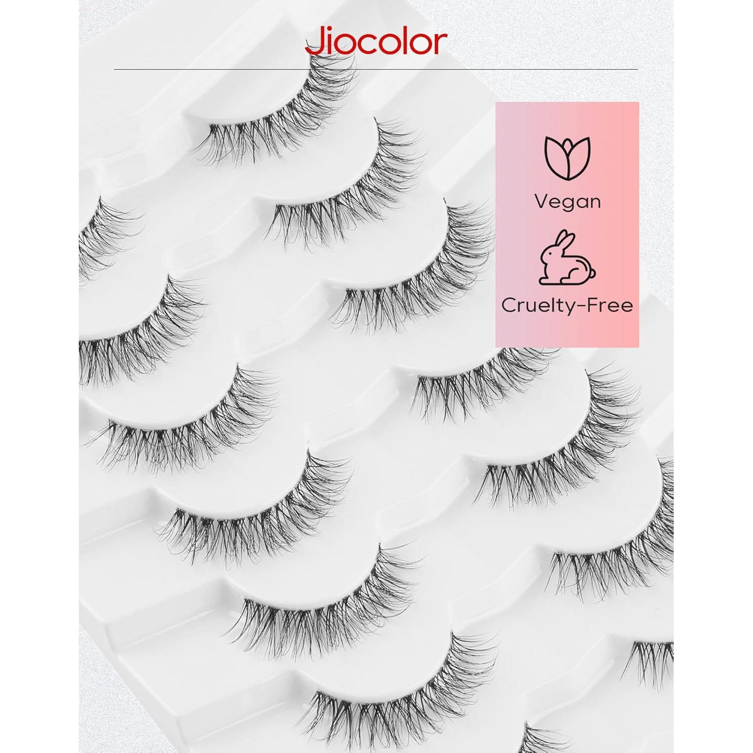 Pestañas Postizas Jiocolor Sueño Wispy 12mm 7 Pares Naturales