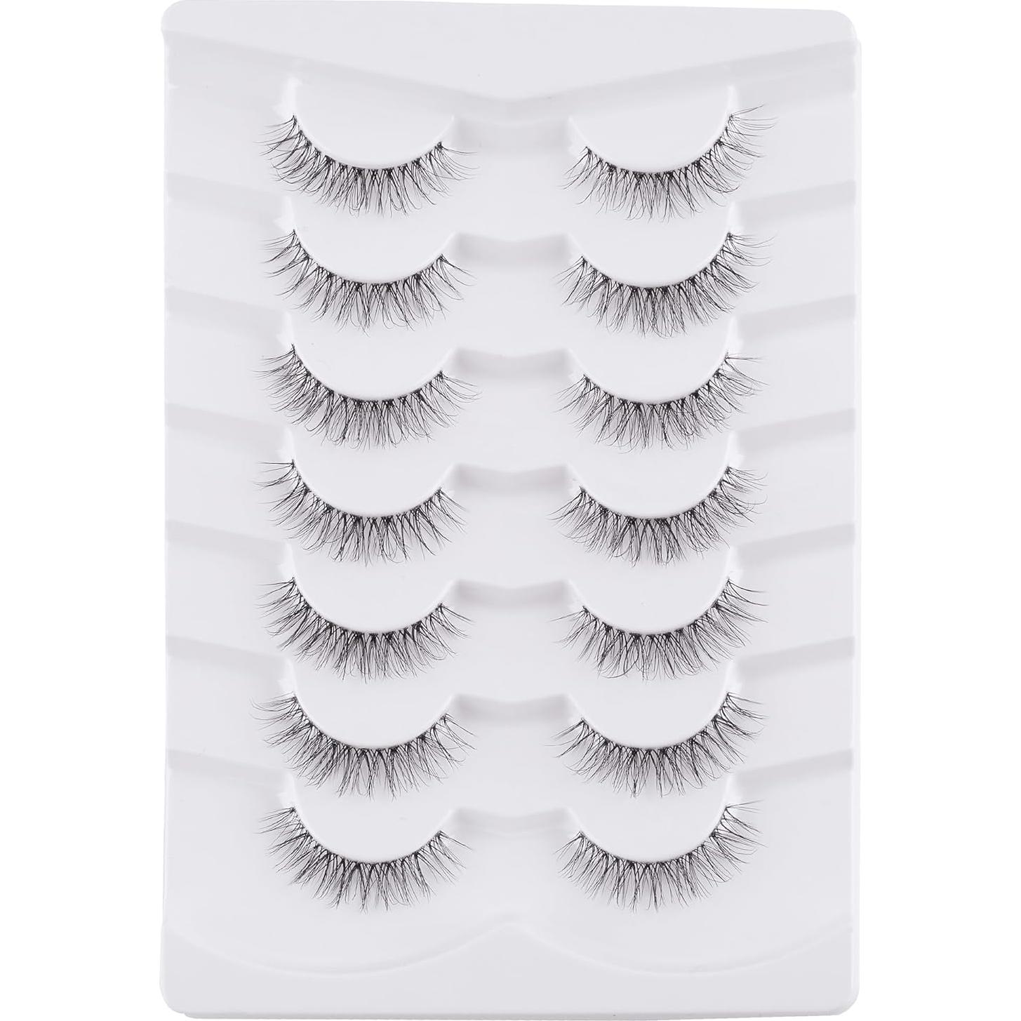 Pestañas Postizas Jiocolor Sueño Wispy 12mm 7 Pares Naturales