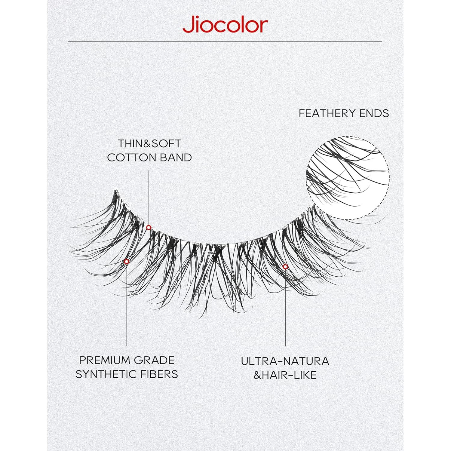 Pestañas Postizas Jiocolor Sueño Wispy 12mm 7 Pares Naturales