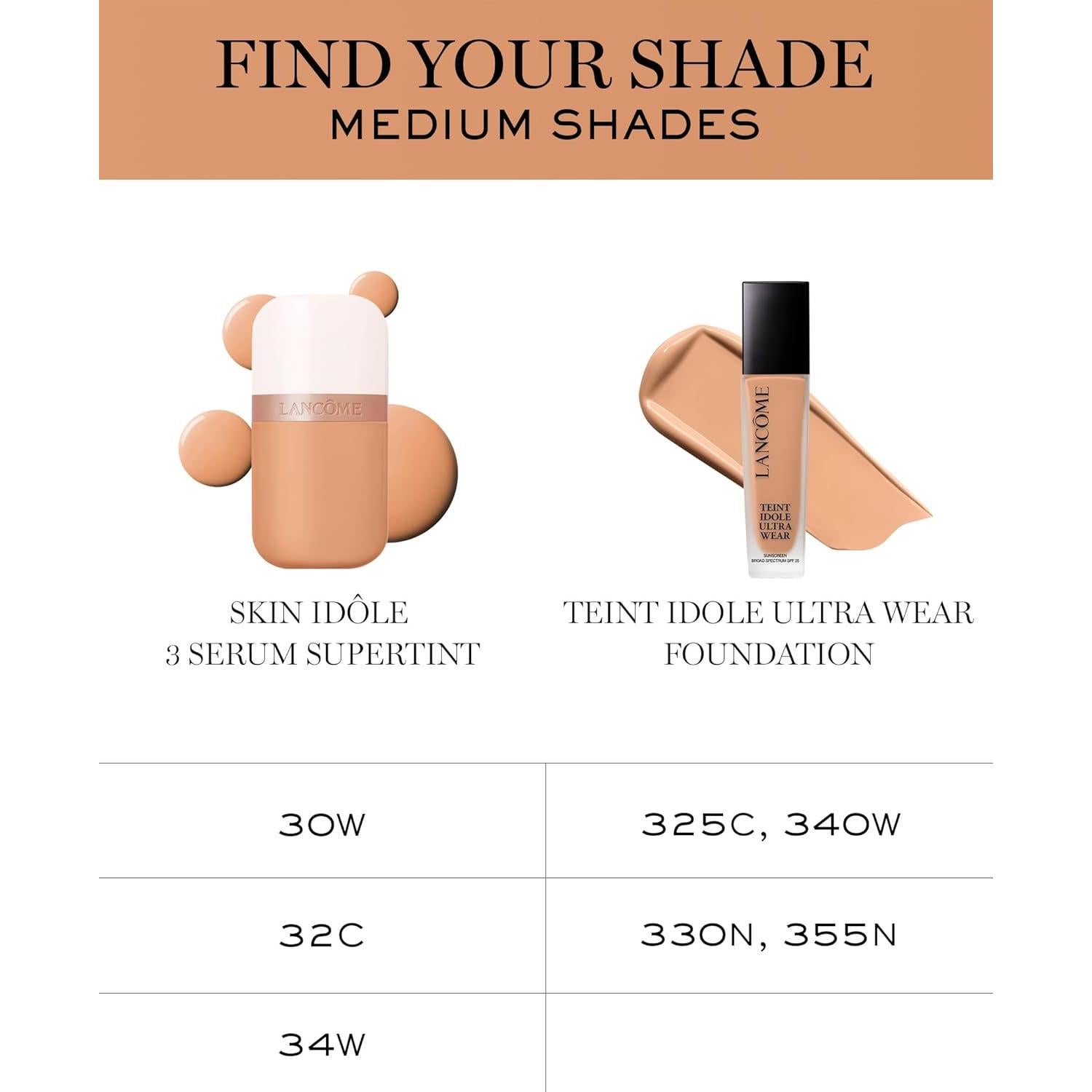 Lancôme Idôle Serum Supertint 32C - Tono Medio Rosado 50ml