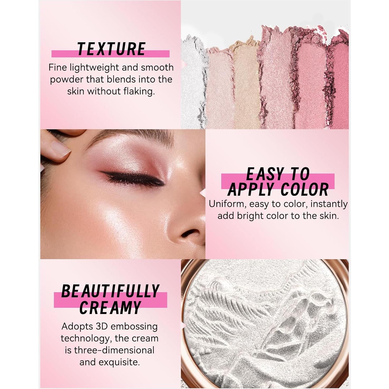 Paleta de Rubor e Iluminador Horneado LYSdefeu Berry Glow 11g