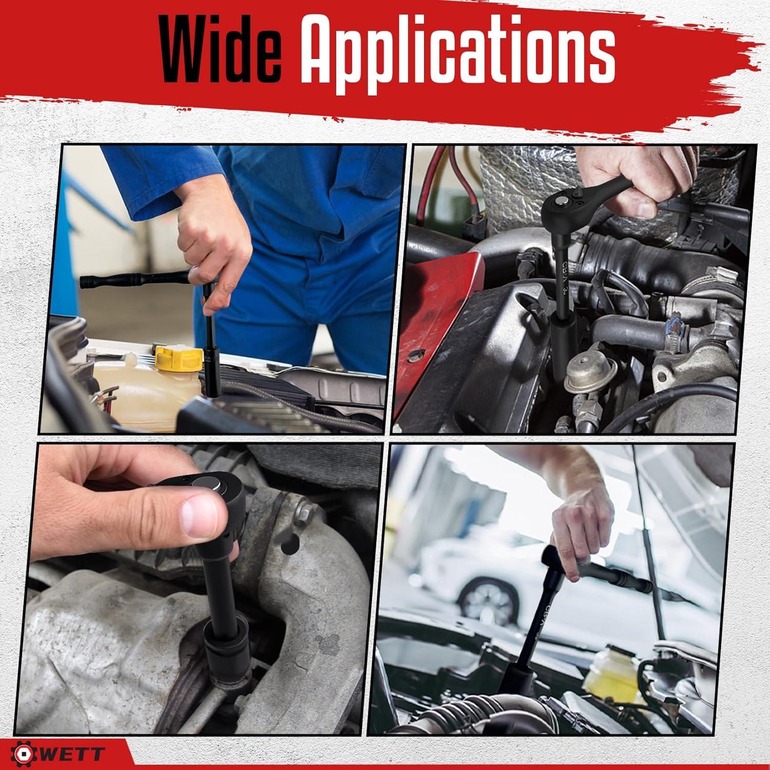 Juego de Enchufes de Impacto WETT 55 Piezas 1/4" Métrico