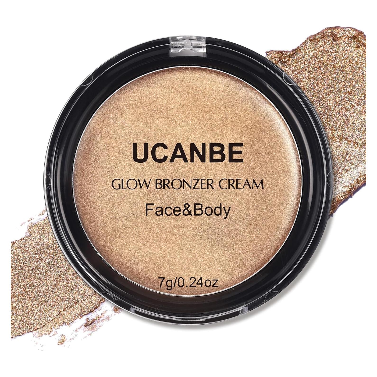 Crema Bronceadora UCANBE para Cara y Cuerpo 50g - Brillo Dorado