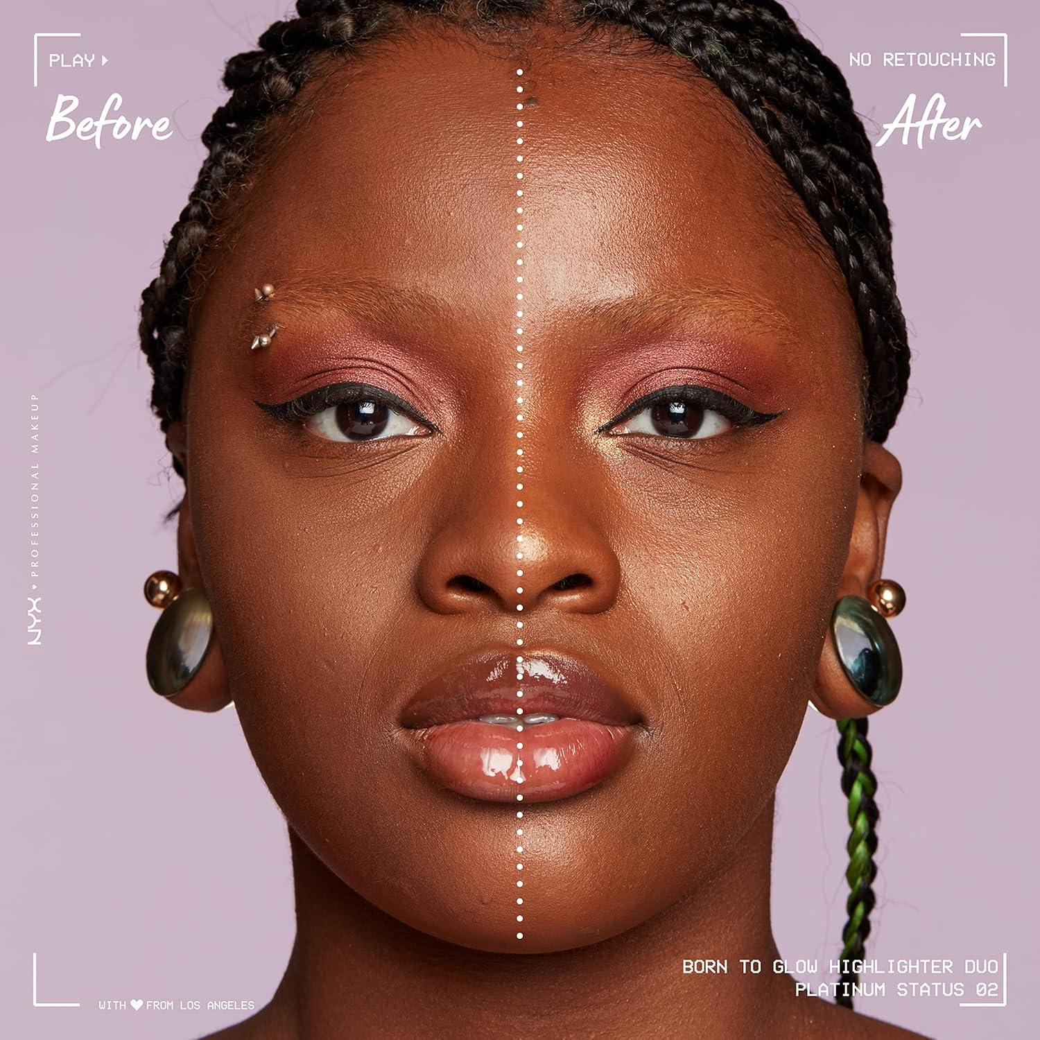 Dúo Iluminador Hiper Brillante NYX Profesional - Estado Platino