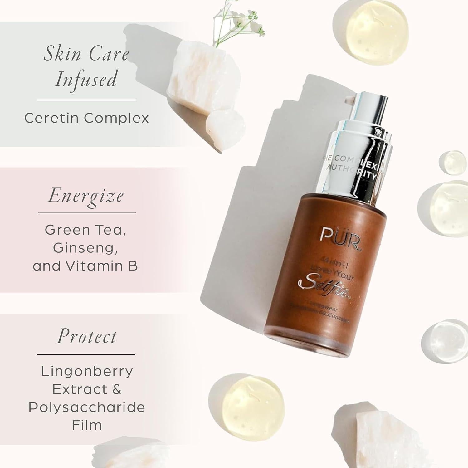 Base y Corrector 4-en-1 PUR Belleza - Larga Duración 90g