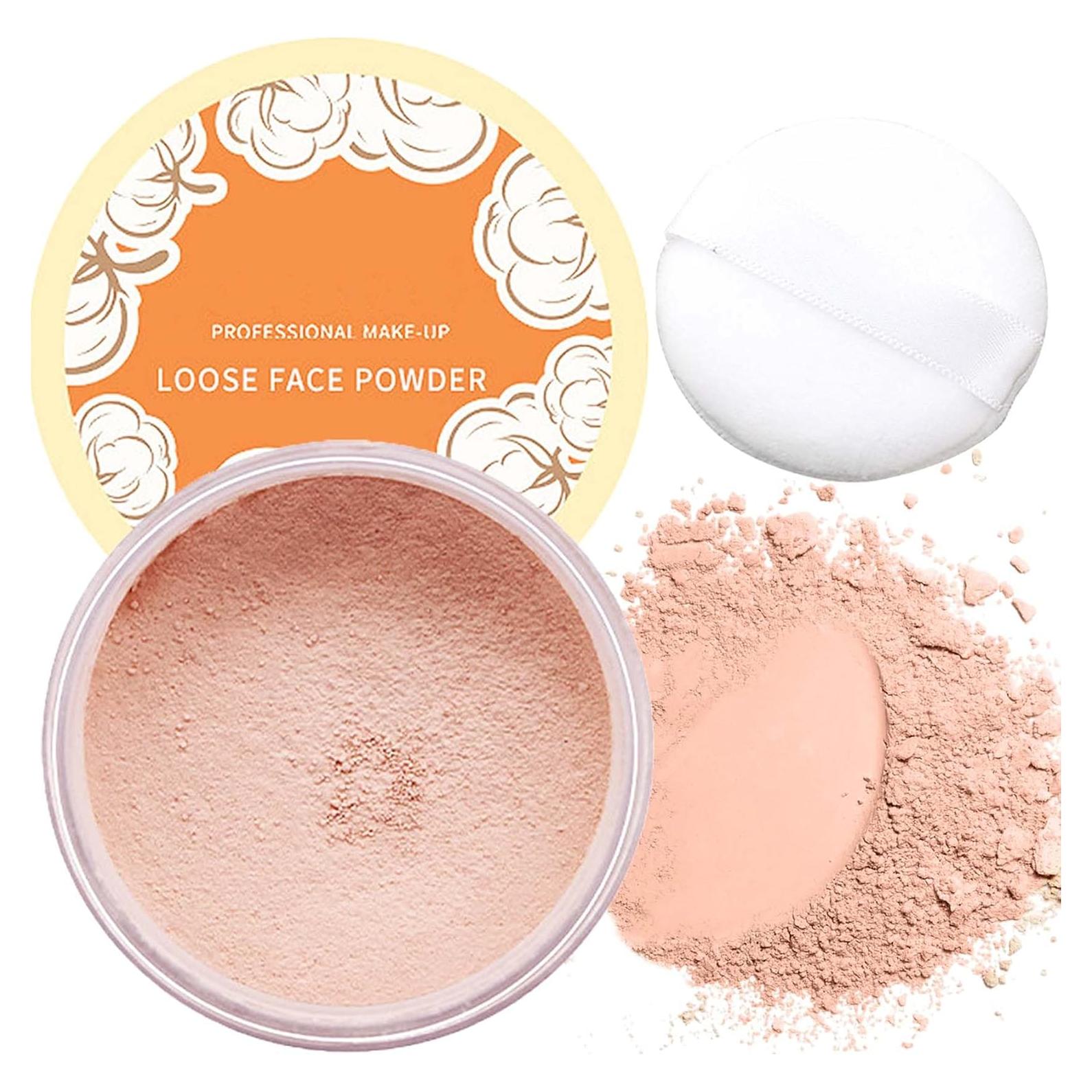 Polvo Suelto WENJLYJ Translúcido Control de Aceite 42g