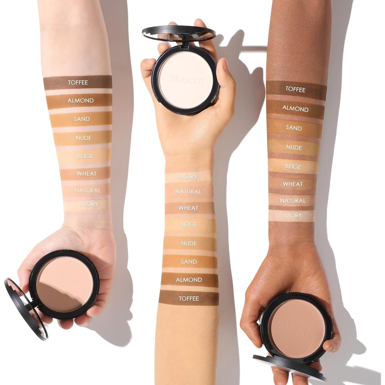 Polvo Compacto Focallure #02 Natural, Acabado Matte Duradero