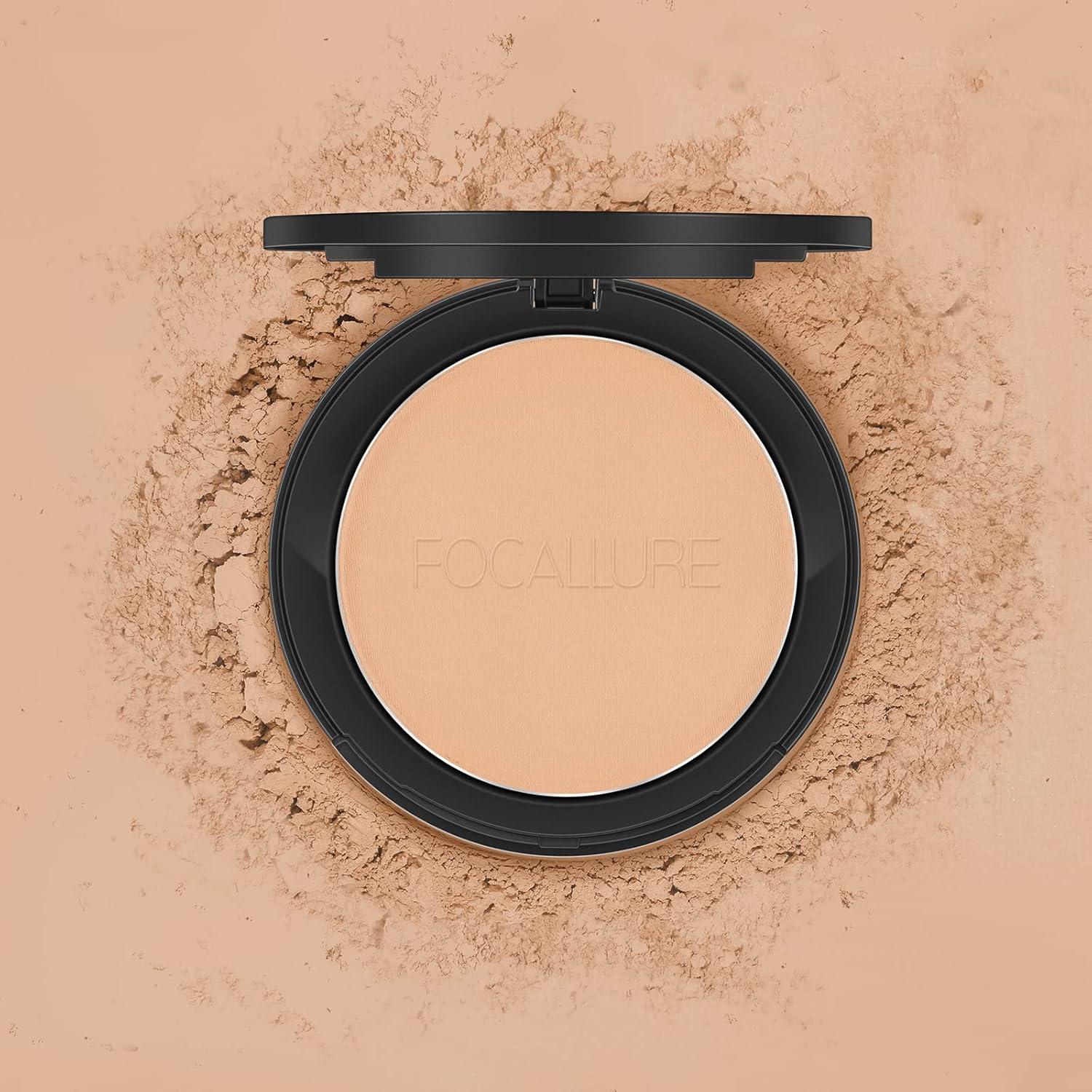 Polvo Compacto Focallure #02 Natural, Acabado Matte Duradero