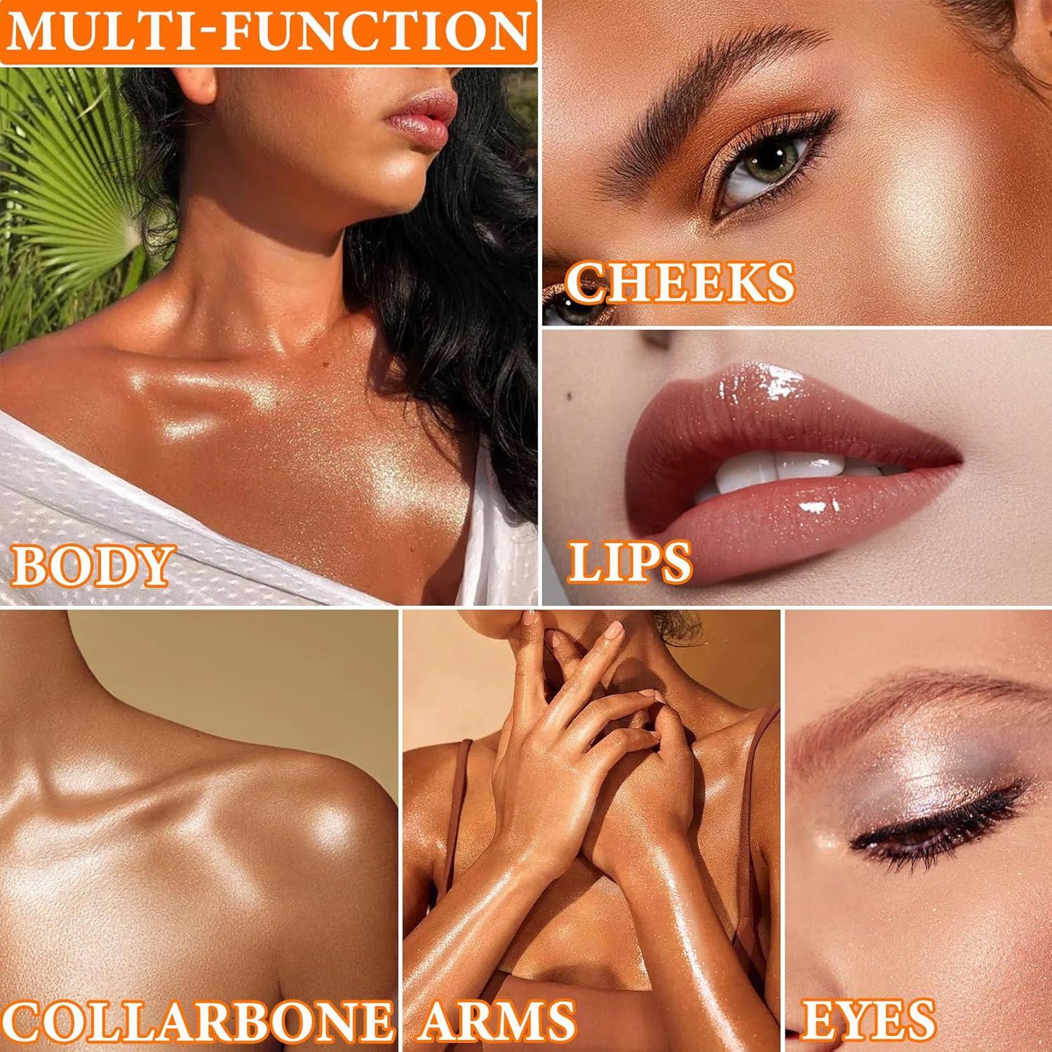 Paleta de Iluminador Brillante DuoZeng - Perla Blanca 1 Cuenta