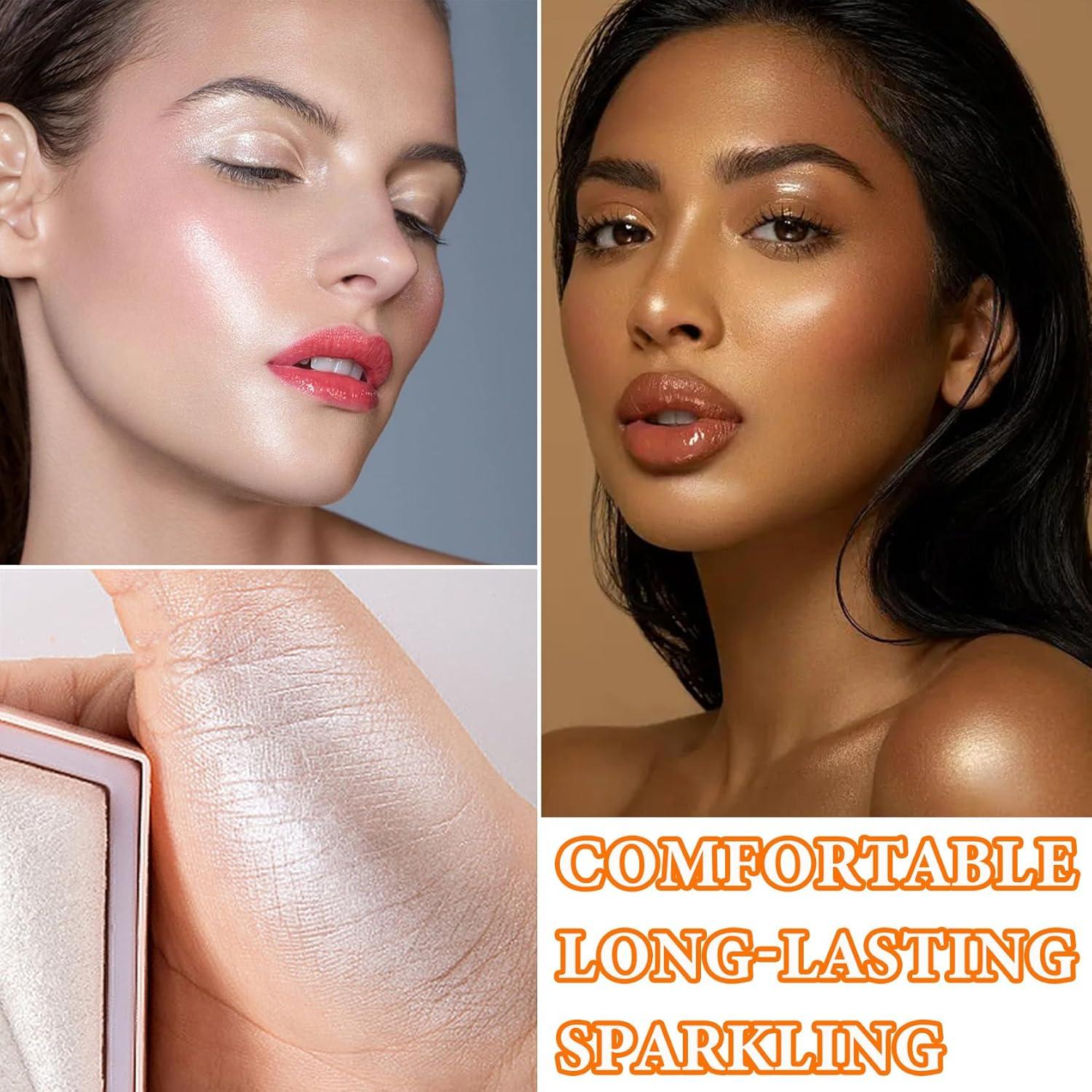 Paleta de Iluminador Brillante DuoZeng - Perla Blanca 1 Cuenta