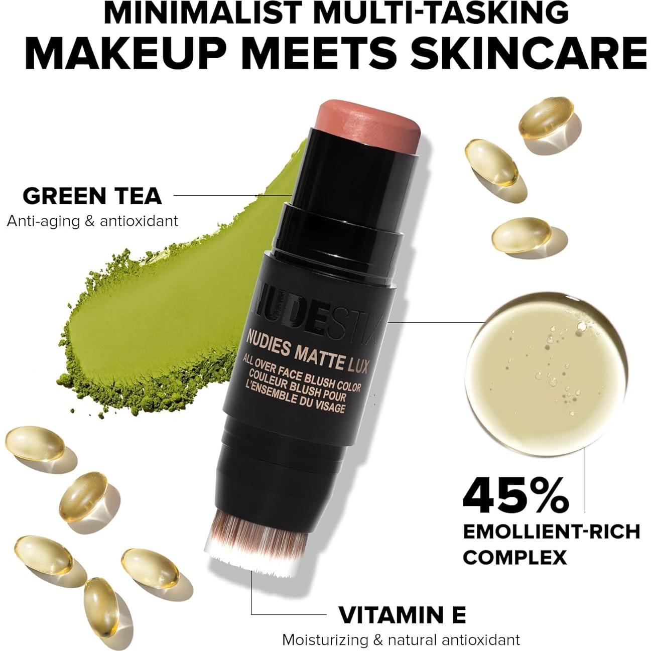 Barra de Rubor Mate NUDESTIX Nudies Matte Lux 3-en-1