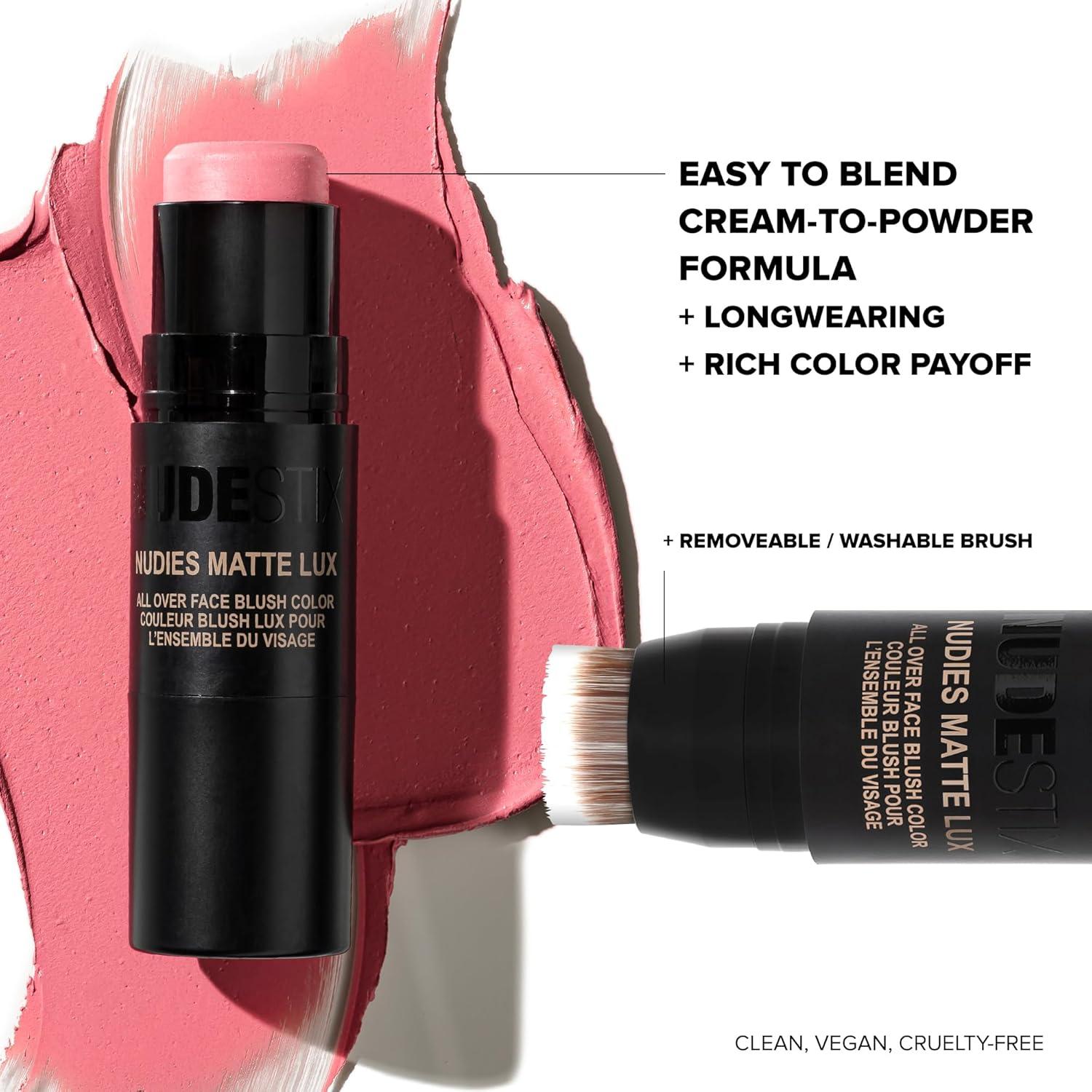 Barra de Rubor Mate NUDESTIX Nudies Matte Lux 3-en-1