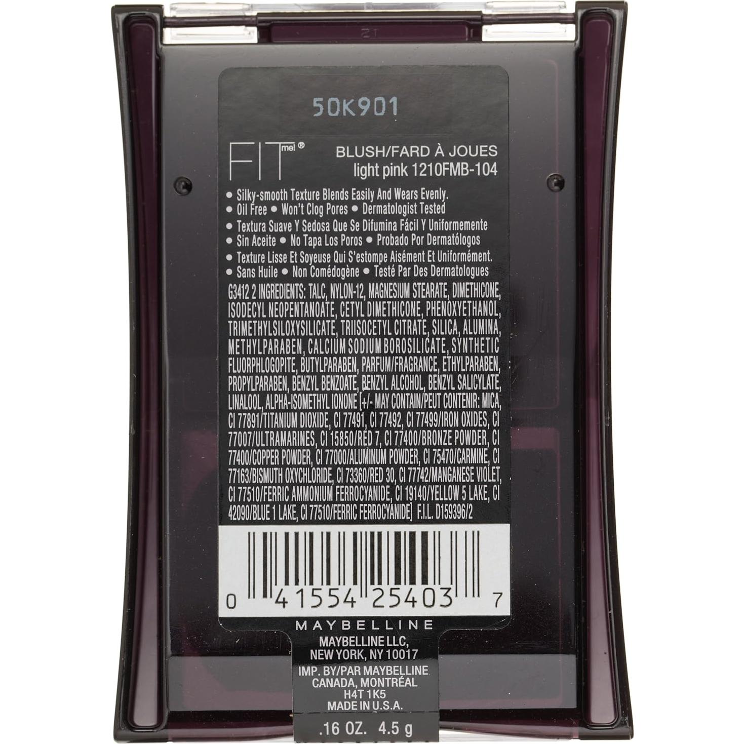 Rubor Maybelline Fit Me! Rosa Claro 4.5g - Color Natural