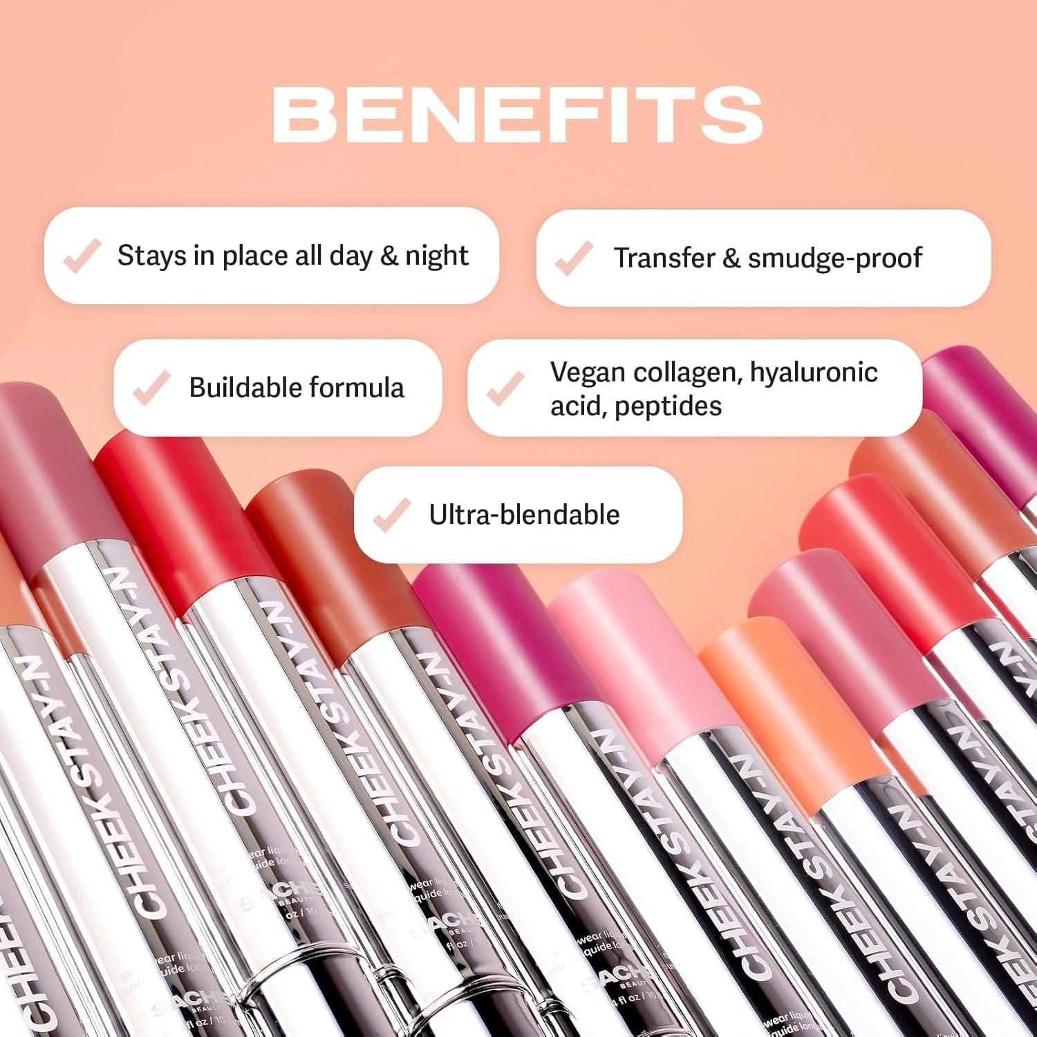 Rubor Líquido Sacheu Cheek STAY-N 10 ml - Alta Pigmentación