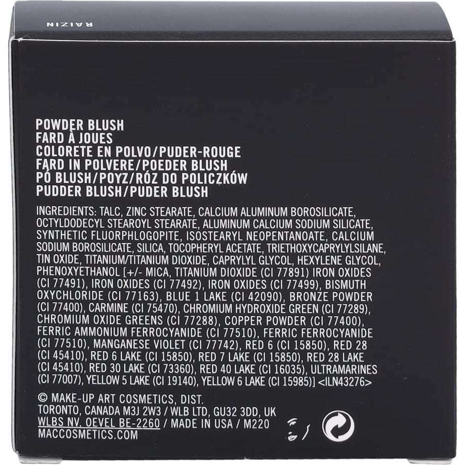 Rubor en Polvo MAC Raizin 5.95g - Color Natural Duradero