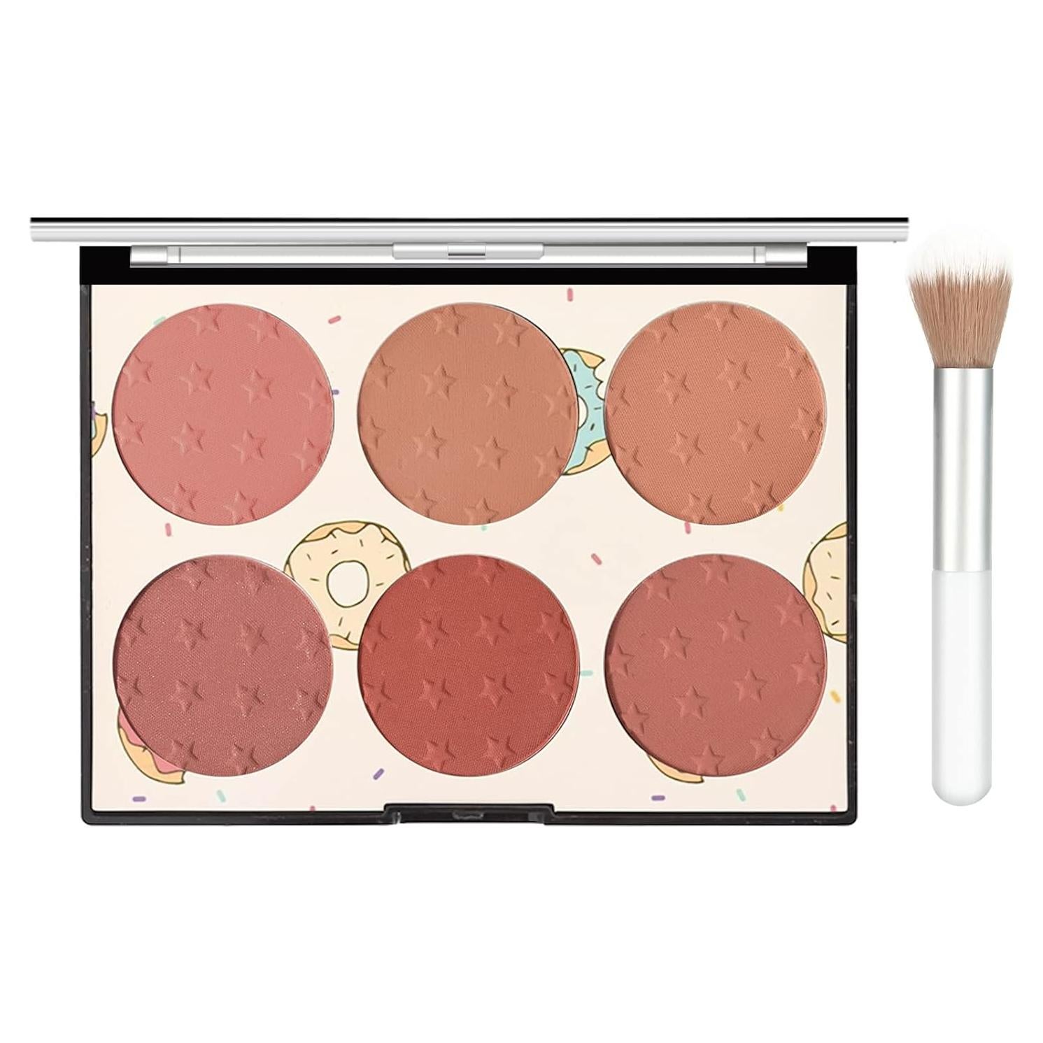 Paleta de Rubor KYDA 6 Colores Mate y Brillantes 20.1g