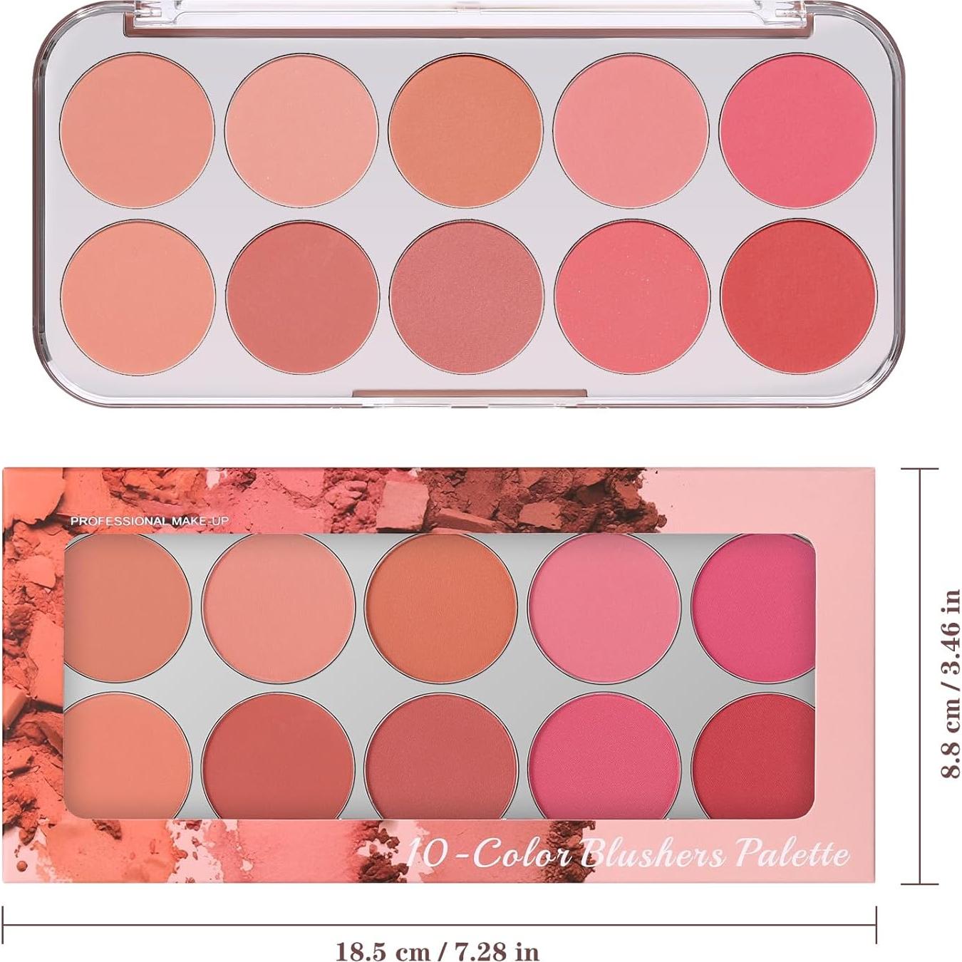 Paleta de Rubor SPRINGSKY 10 Colores para Mejillas 133g