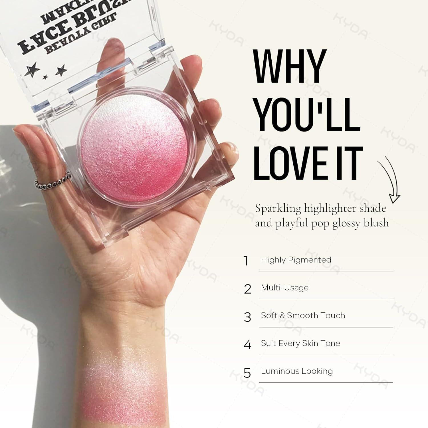 Rubor Horneado KYDA Rosa Brillante 15 g - Multiuso