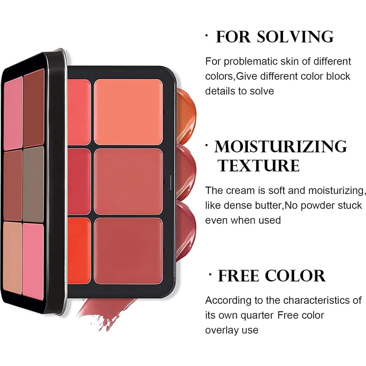 Paleta de Rubor SURORAIN 12 Colores Mate Larga Duración