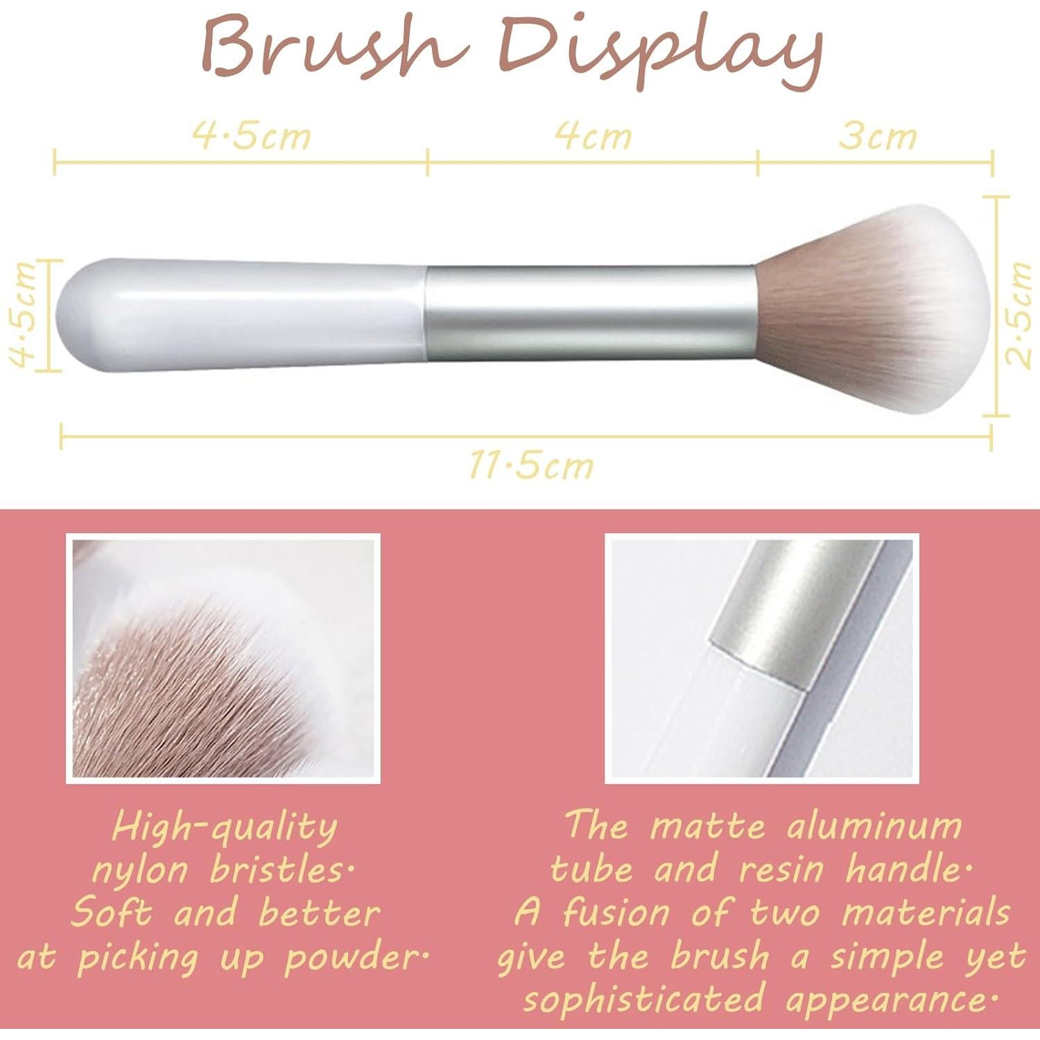 Paleta de Rubor Mate Kootinn 3 Tonos con Brocha 14.9x9cm