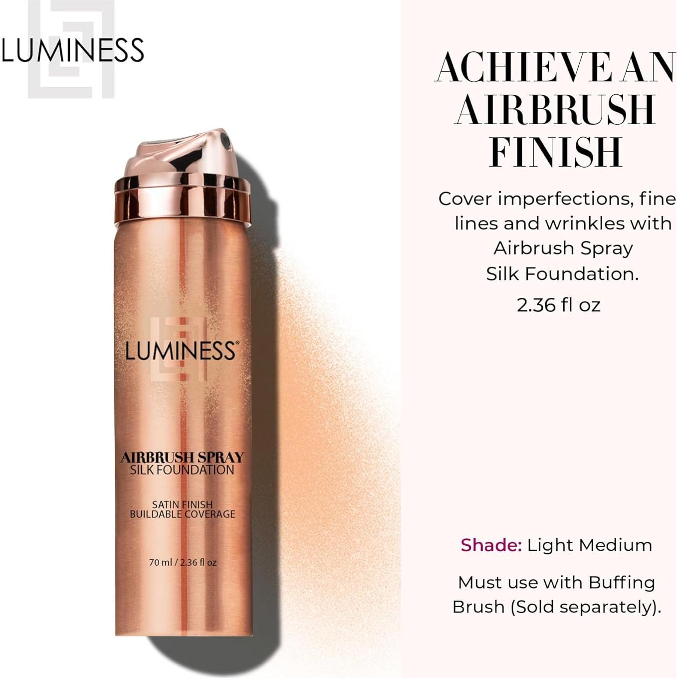 Spray de Base de Aire LUMINESS 59ml - Hidratante Claro Medio