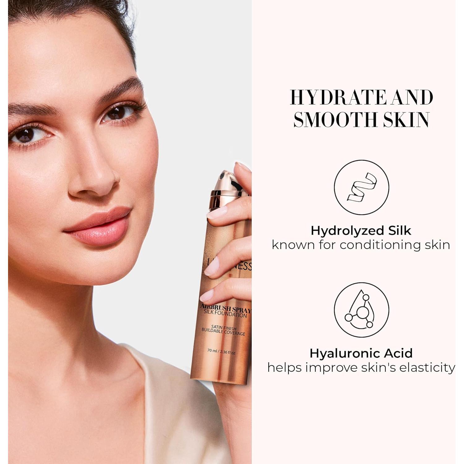 Spray de Base de Aire LUMINESS 59ml - Hidratante Claro Medio