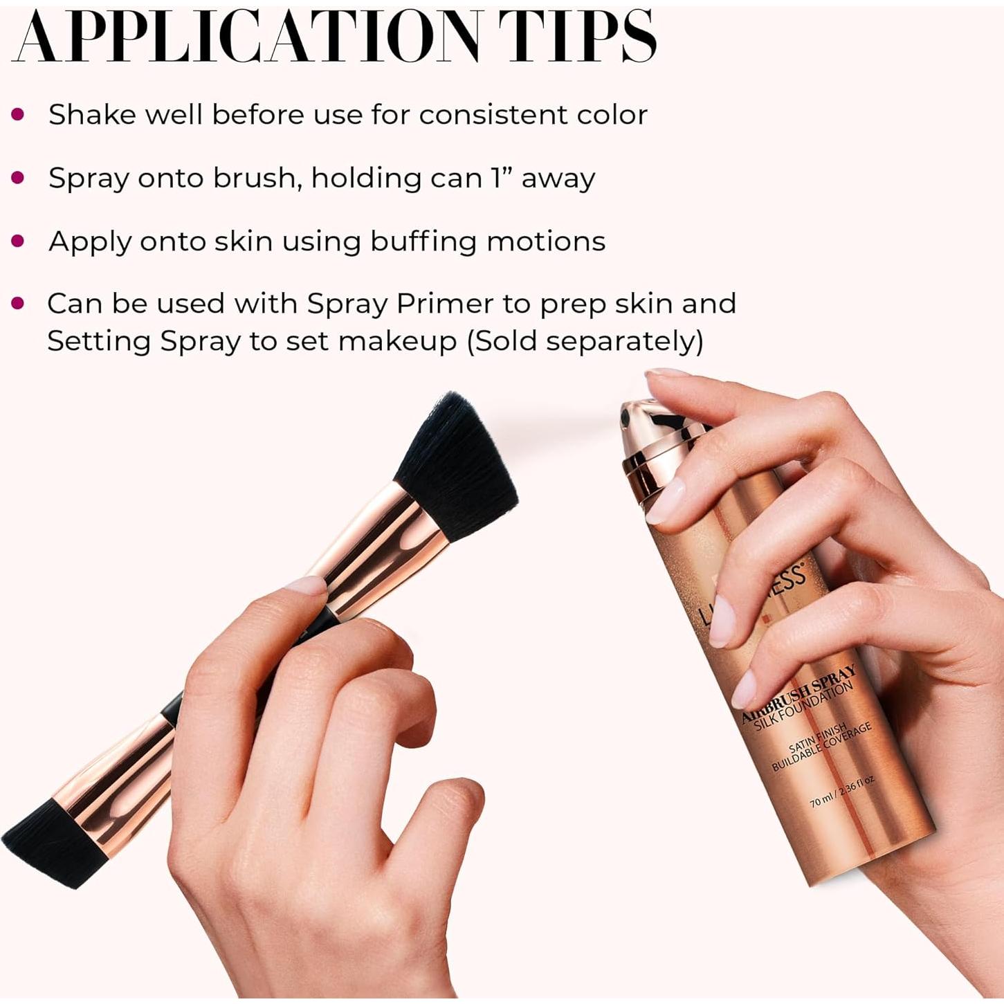 Spray de Base de Aire LUMINESS 59ml - Hidratante Claro Medio