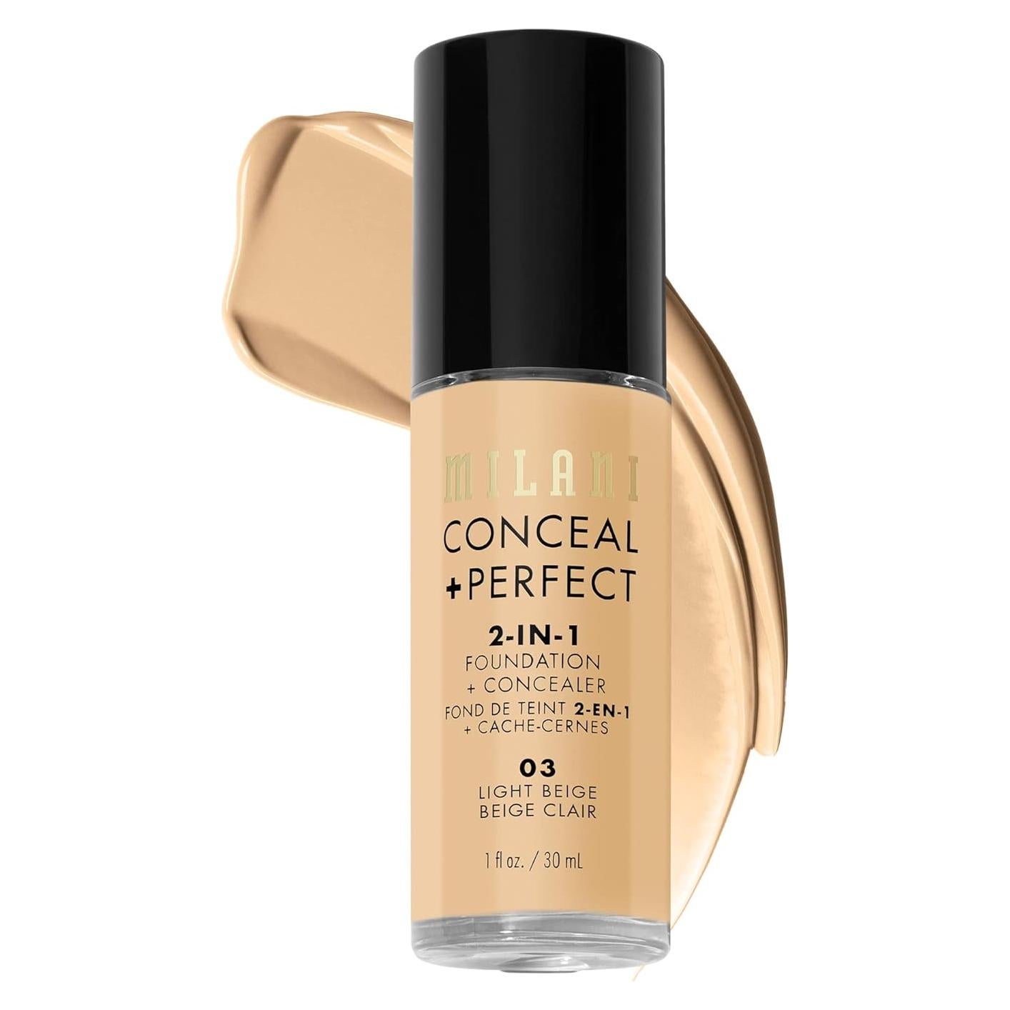 Base Líquida Corrector Milani Ocultar + Perfecto Beige Claro 30ml