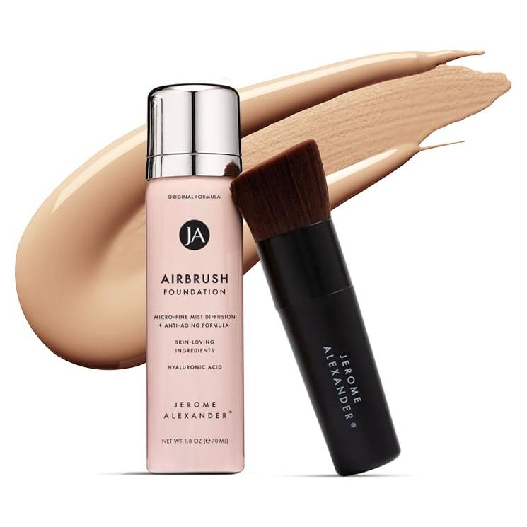 Base de Maquillaje AirBrush Jerome Alexander - Claro Medio - Set 2 Piezas