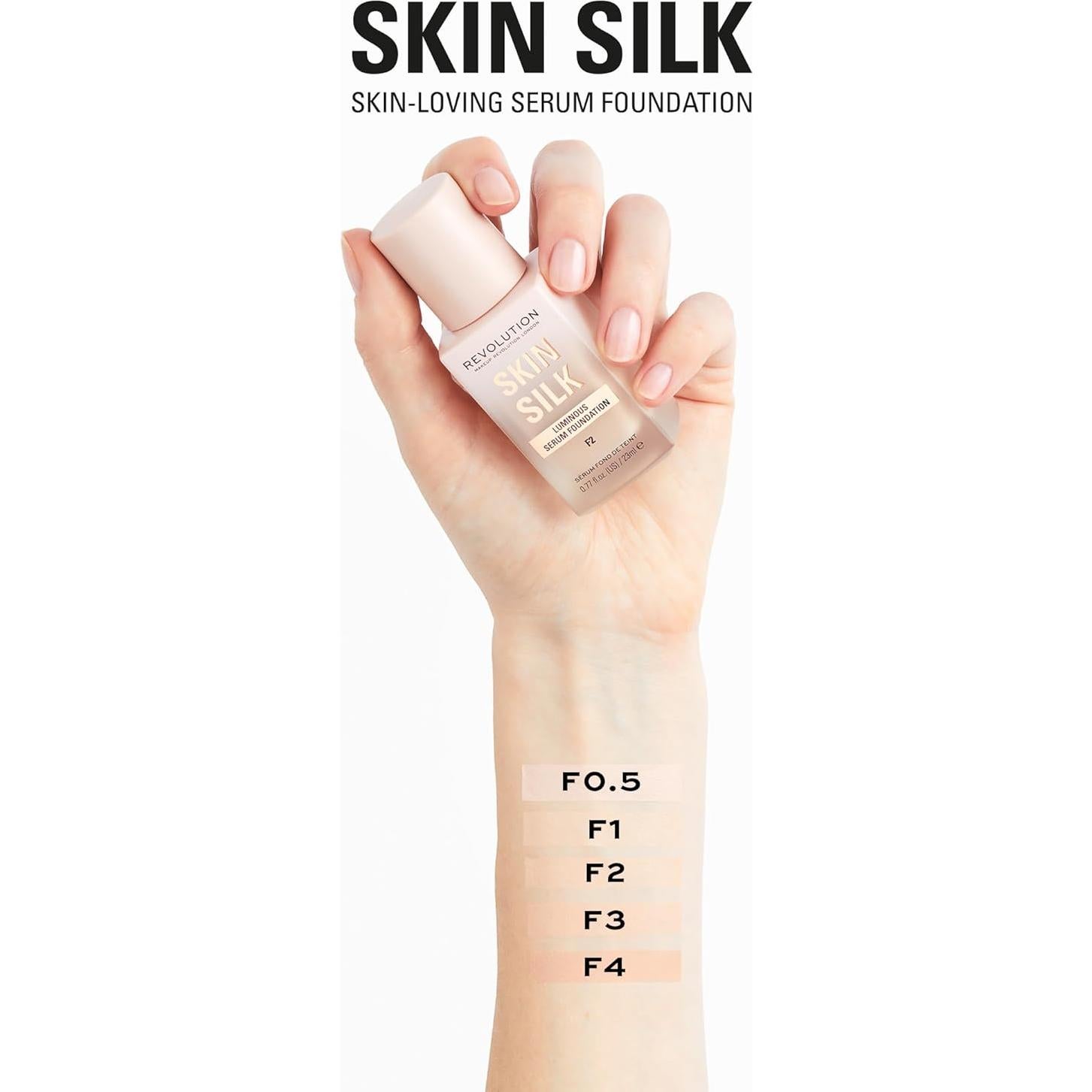 Suero Base de Seda Revolución 22.8 ml Tono F4 Piel Clara