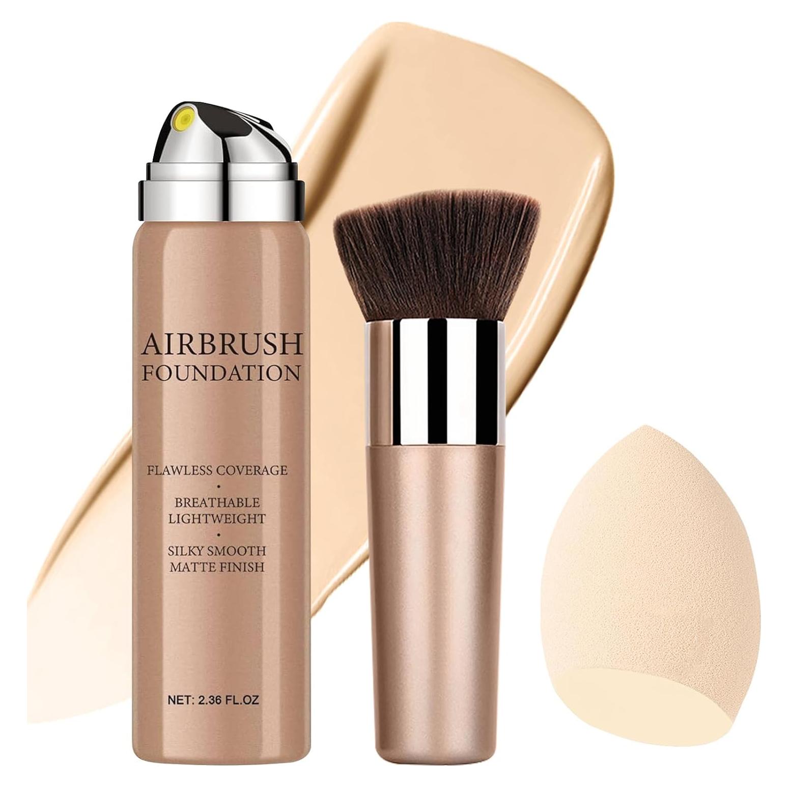 Spray de Maquillaje Topcent 66.96g Base Larga Duración Nude