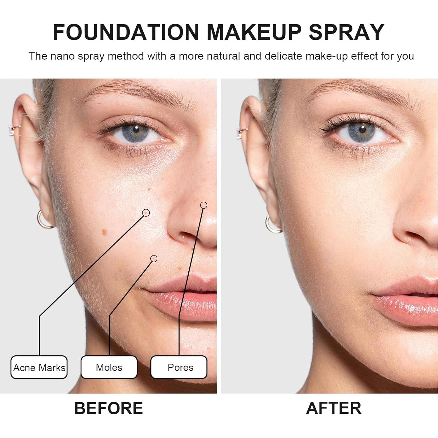 Spray de Maquillaje Topcent 66.96g Base Larga Duración Nude