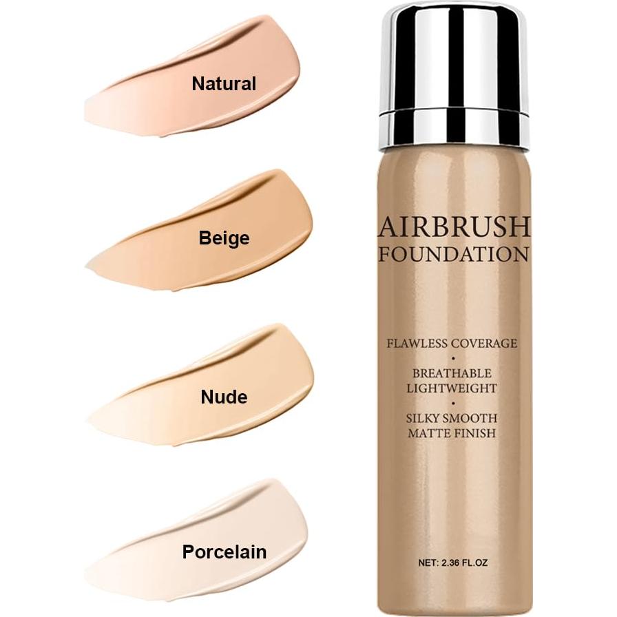 Spray de Maquillaje Topcent 66.96g Base Larga Duración Nude