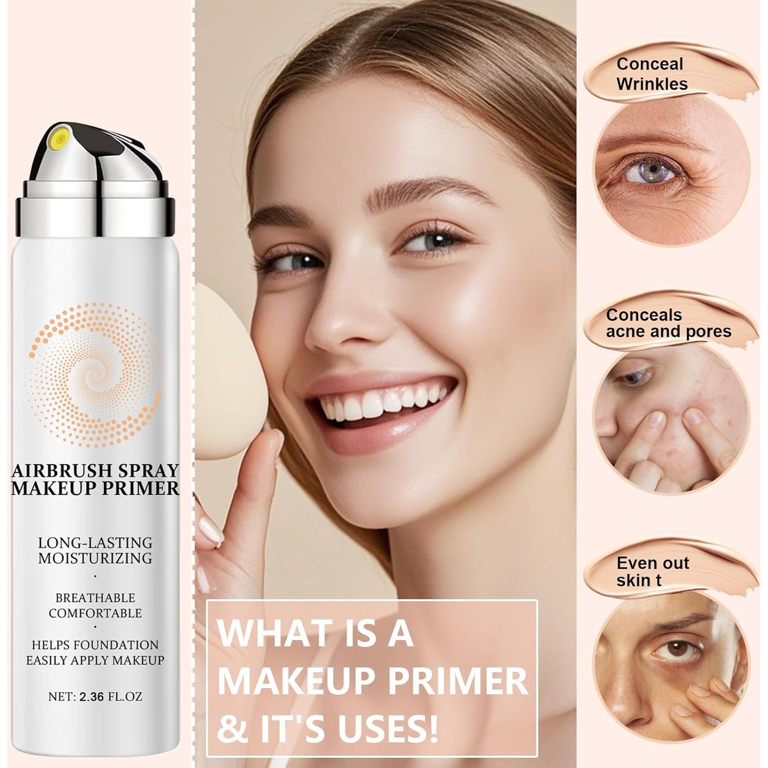 Spray de Base AirBrush Scarman 28.35g Natural con Primer