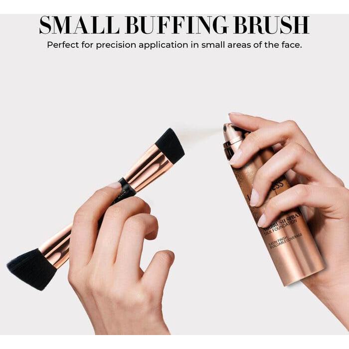 Base en Spray Airbrush LUMINESS + Brocha Difuminar - Tono Cálido Claro