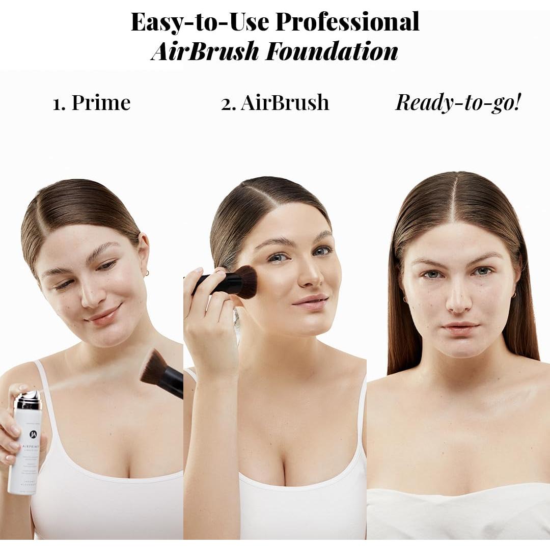 Juego de Base AirBrush Jerome Alexander - Set 3 Piezas con Primer y Brochas