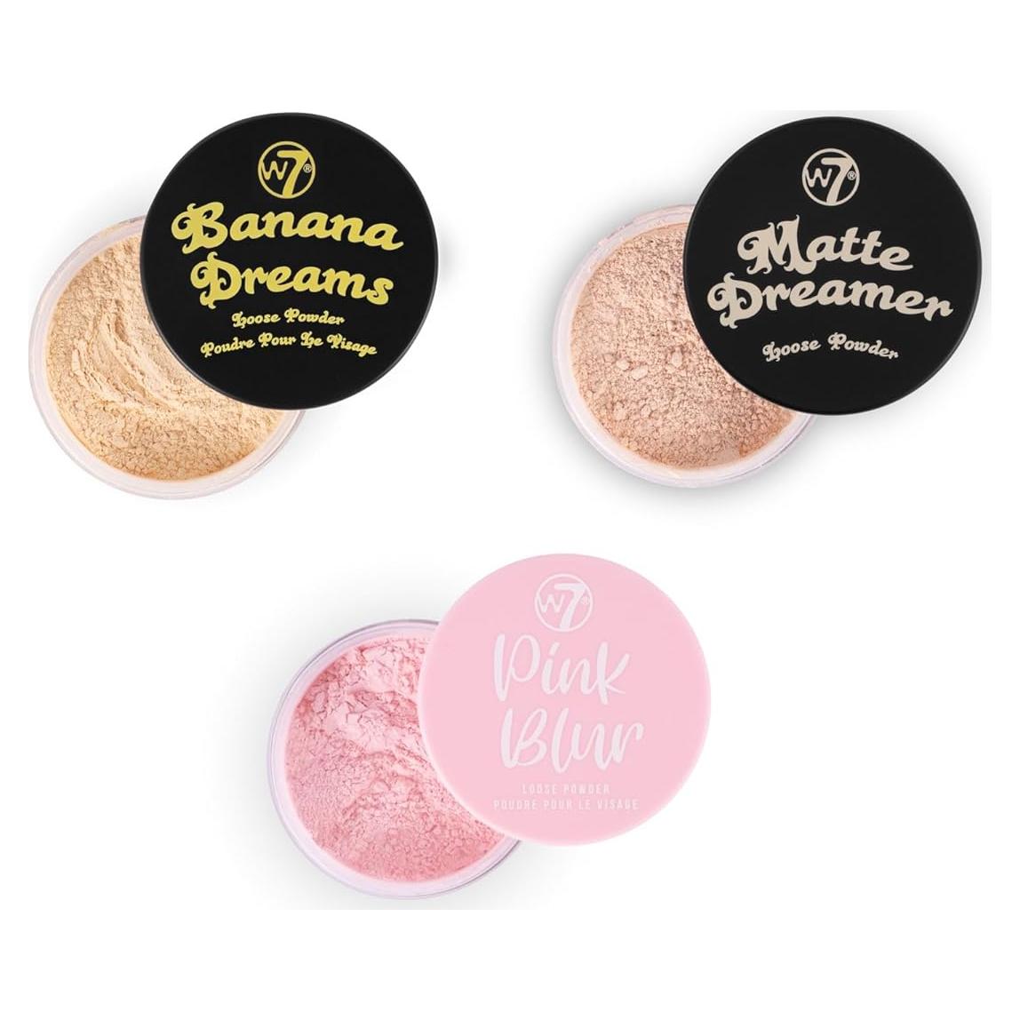W7 Polvo Suelto Trio - Banana, Nude y Rosa - 3 Piezas