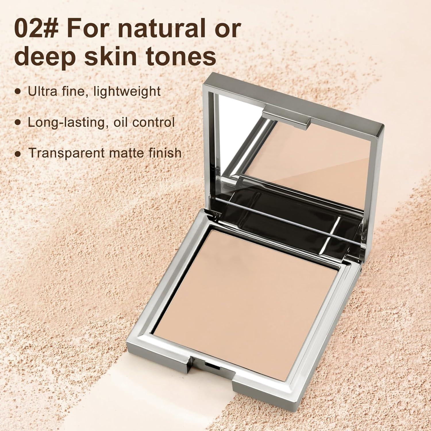 Polvo Compacto Mate Boobeen 02# Natural - Fijador de Maquillaje