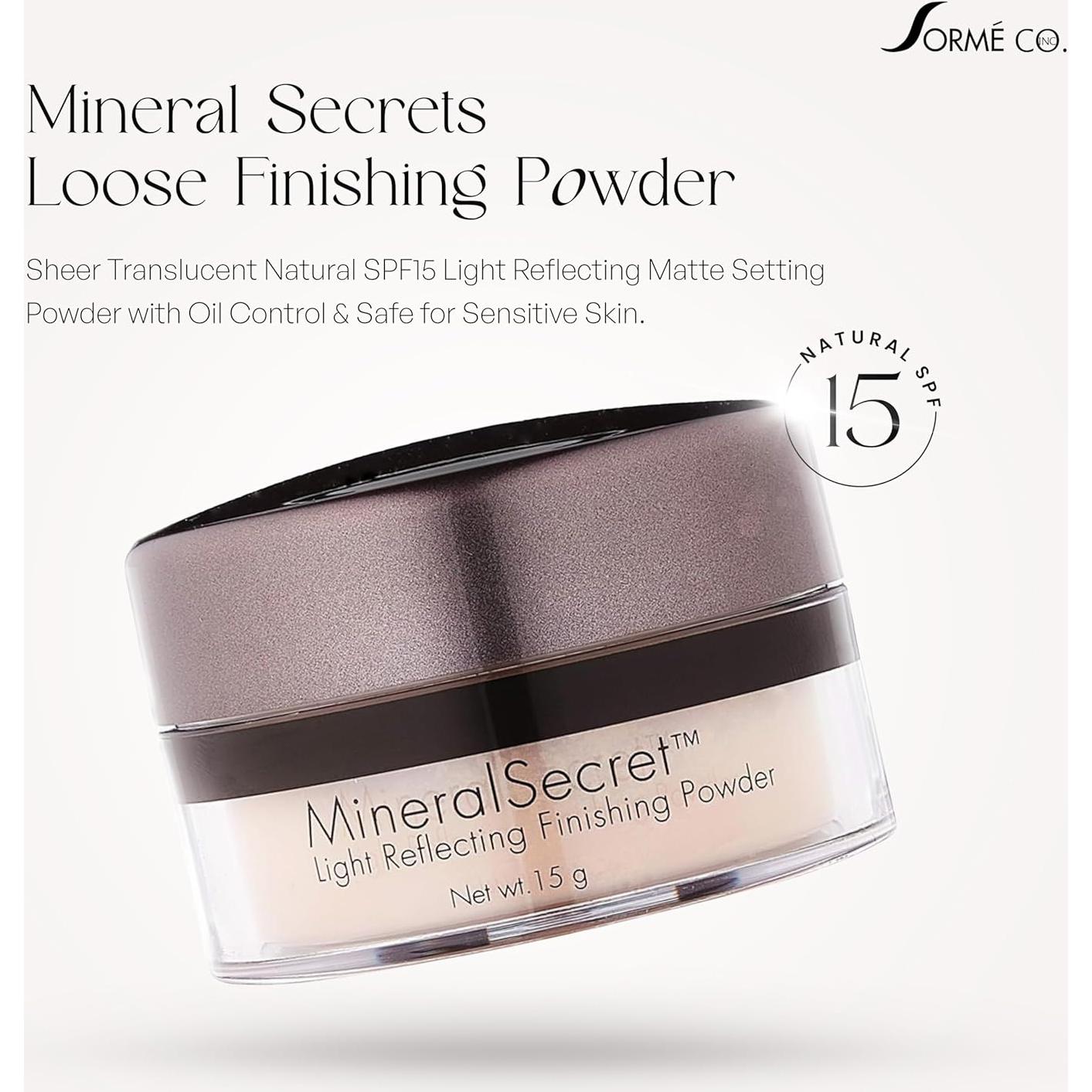 Polvo Suelto Mineral Hipoalergénico Sorme 15g Translúcido Claro