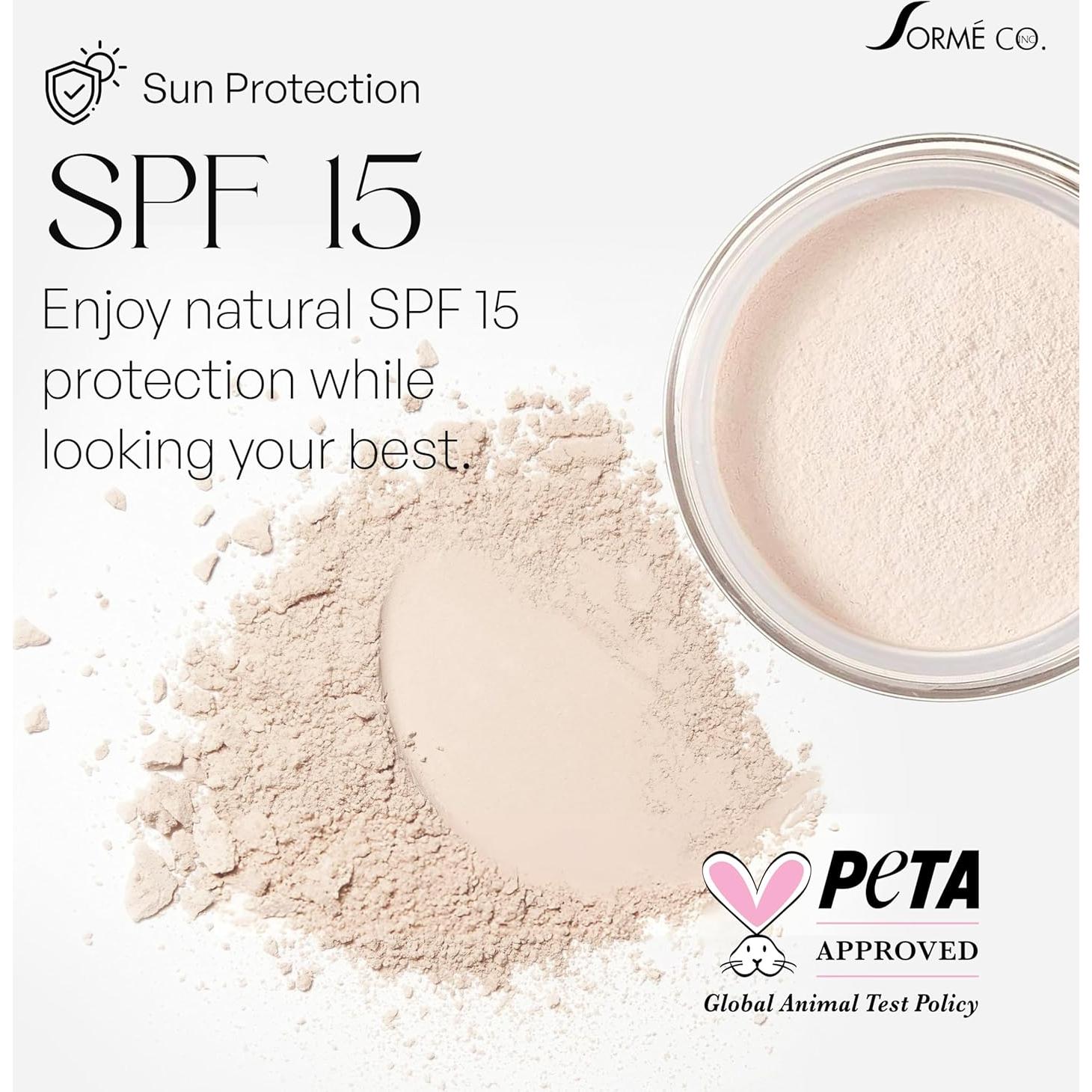 Polvo Suelto Mineral Hipoalergénico Sorme 15g Translúcido Claro