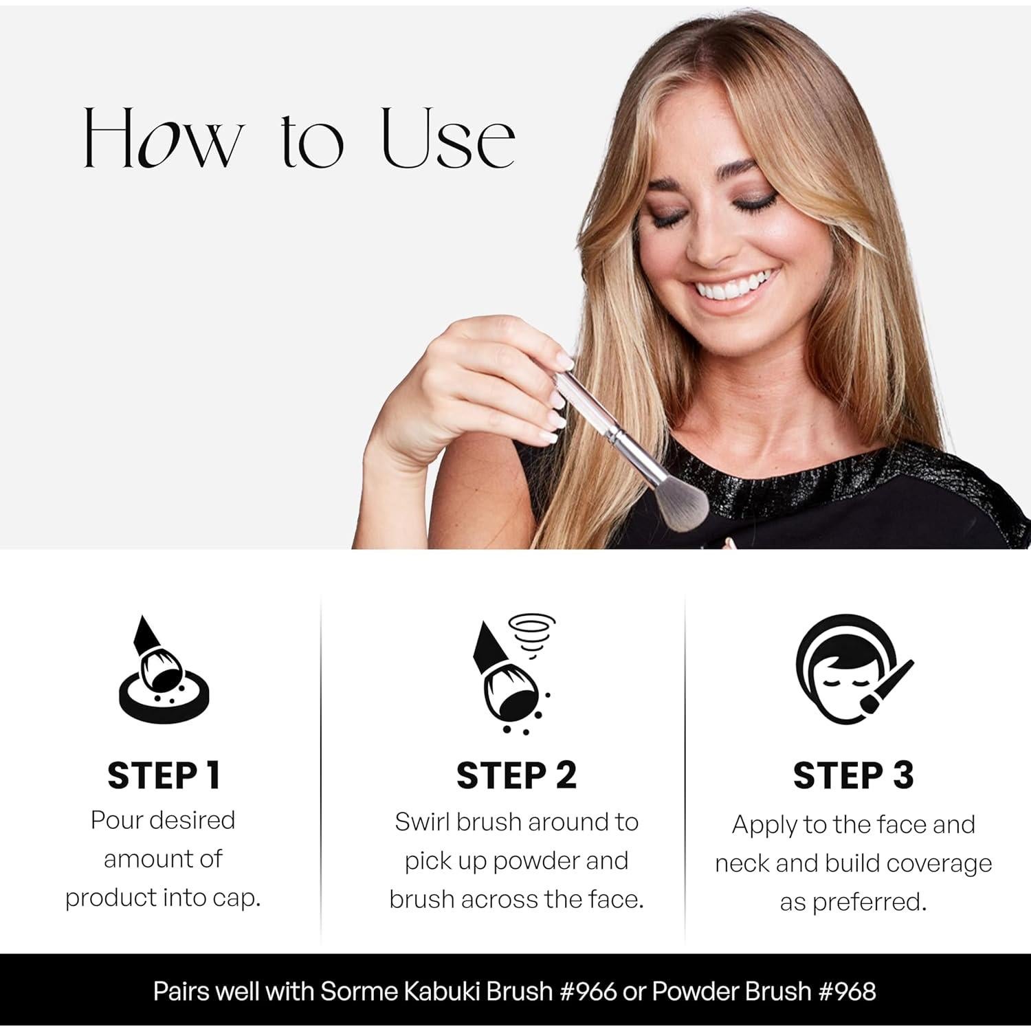 Polvo Suelto Mineral Hipoalergénico Sorme 15g Translúcido Claro