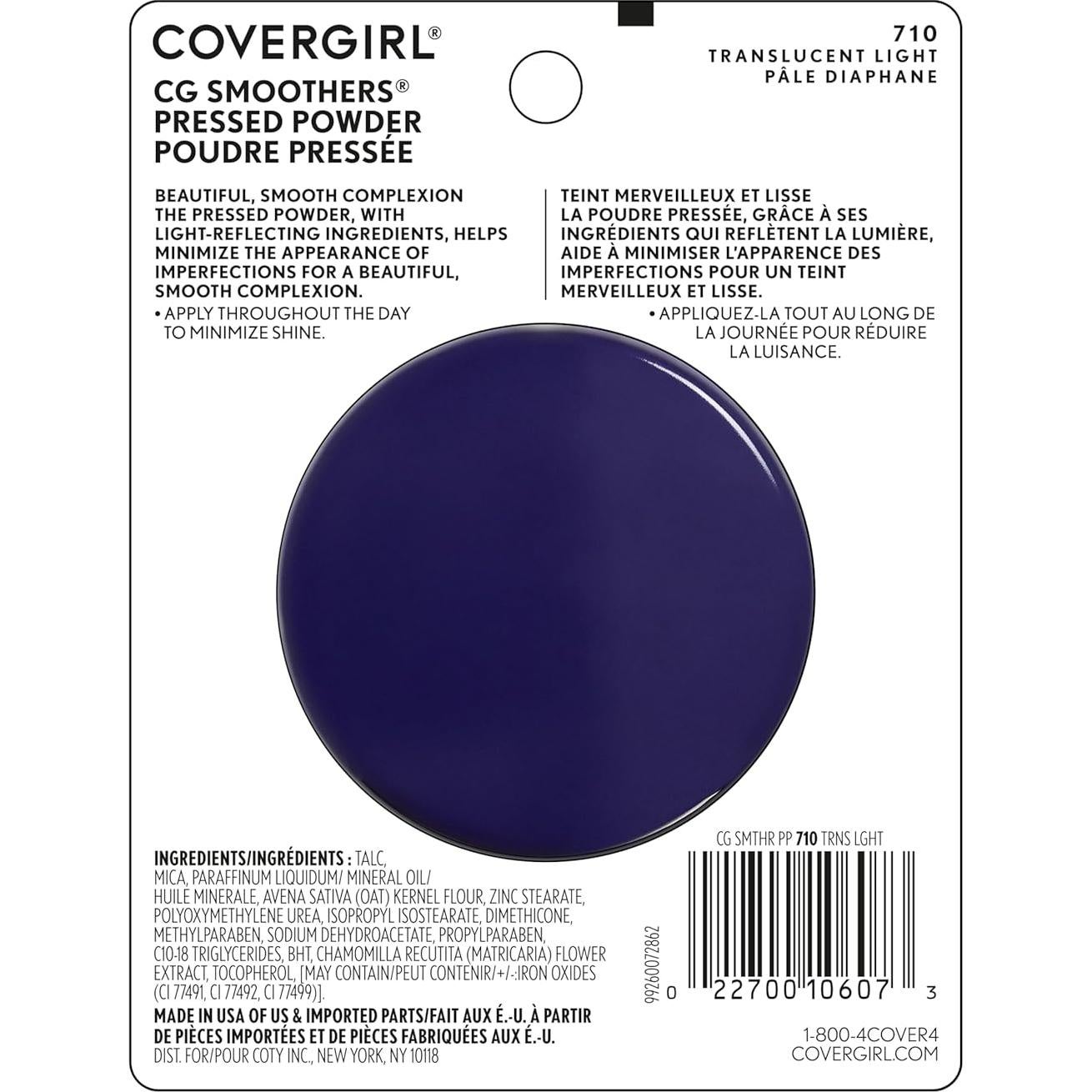 Polvo Compacto Translucido Claro COVERGIRL Smoothers 9.07 g