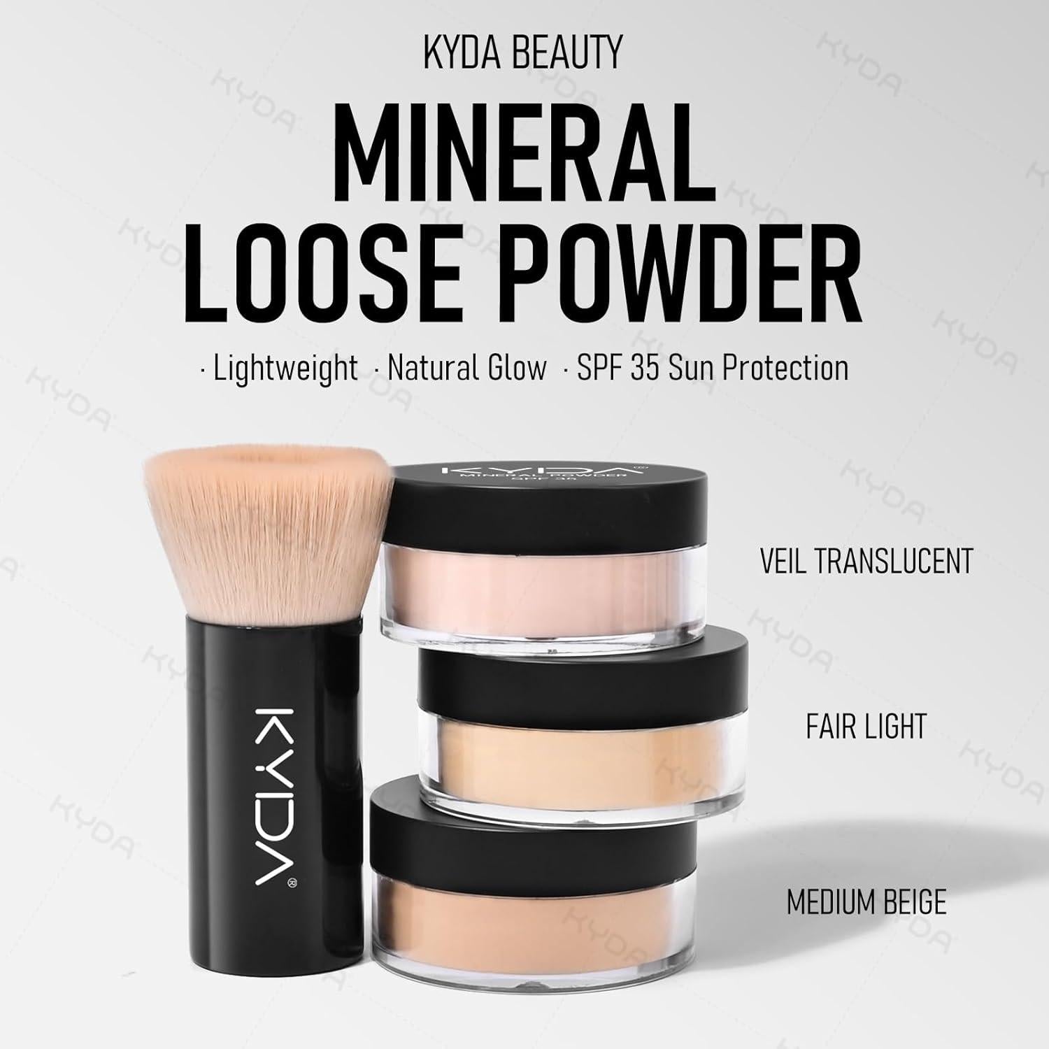 Polvo Mineral KYDA Translúcido SPF 35 7.94 g - Cobertura Ligera