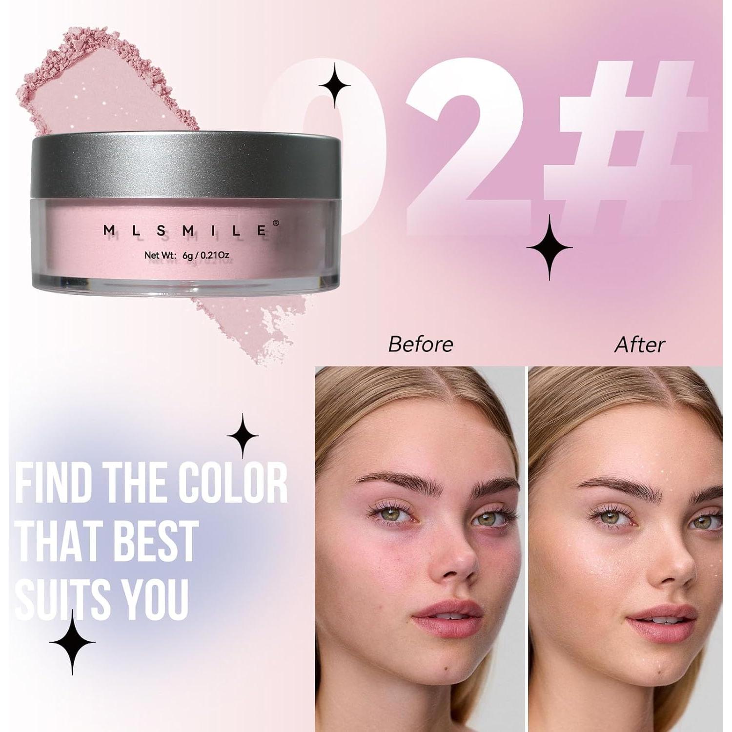 Polvo Fijador Brillante Rosa New Irven 6g - Acabado Larga Duración