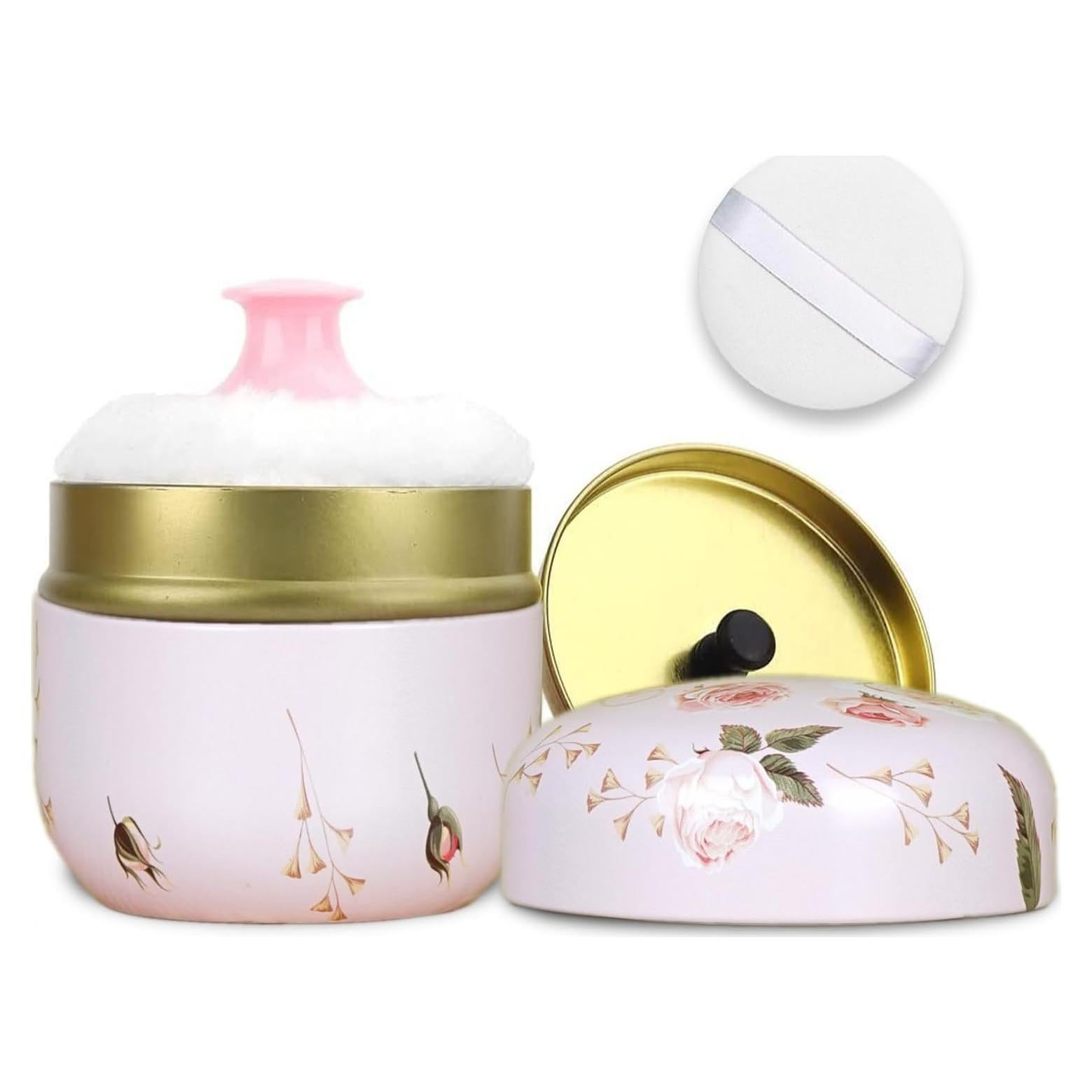 Contenedor de Polvo Corporal SHIMIDO 8.5 cm con Puff