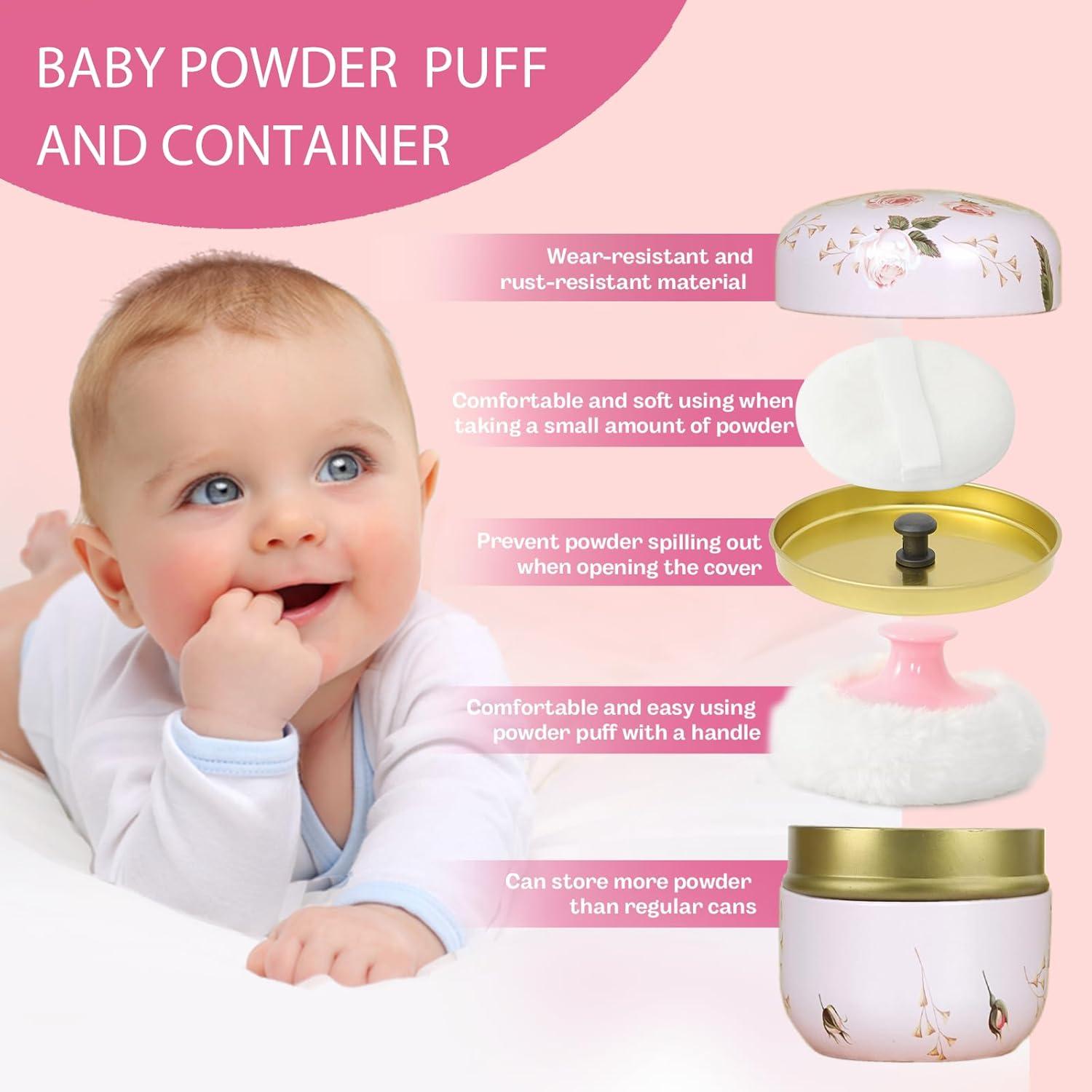 Contenedor de Polvo Corporal SHIMIDO 8.5 cm con Puff