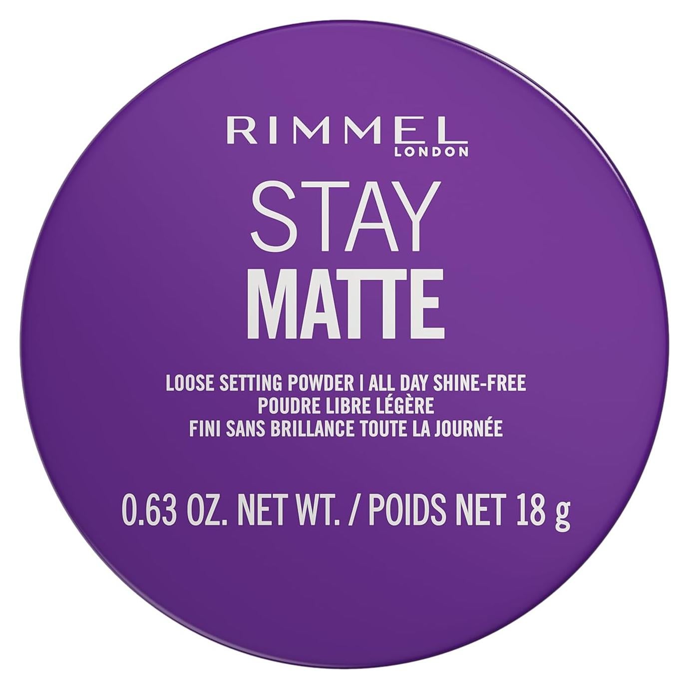 Rimmel Stay Matte Polvo Suelto 001 Transparente 17.86g Vegano