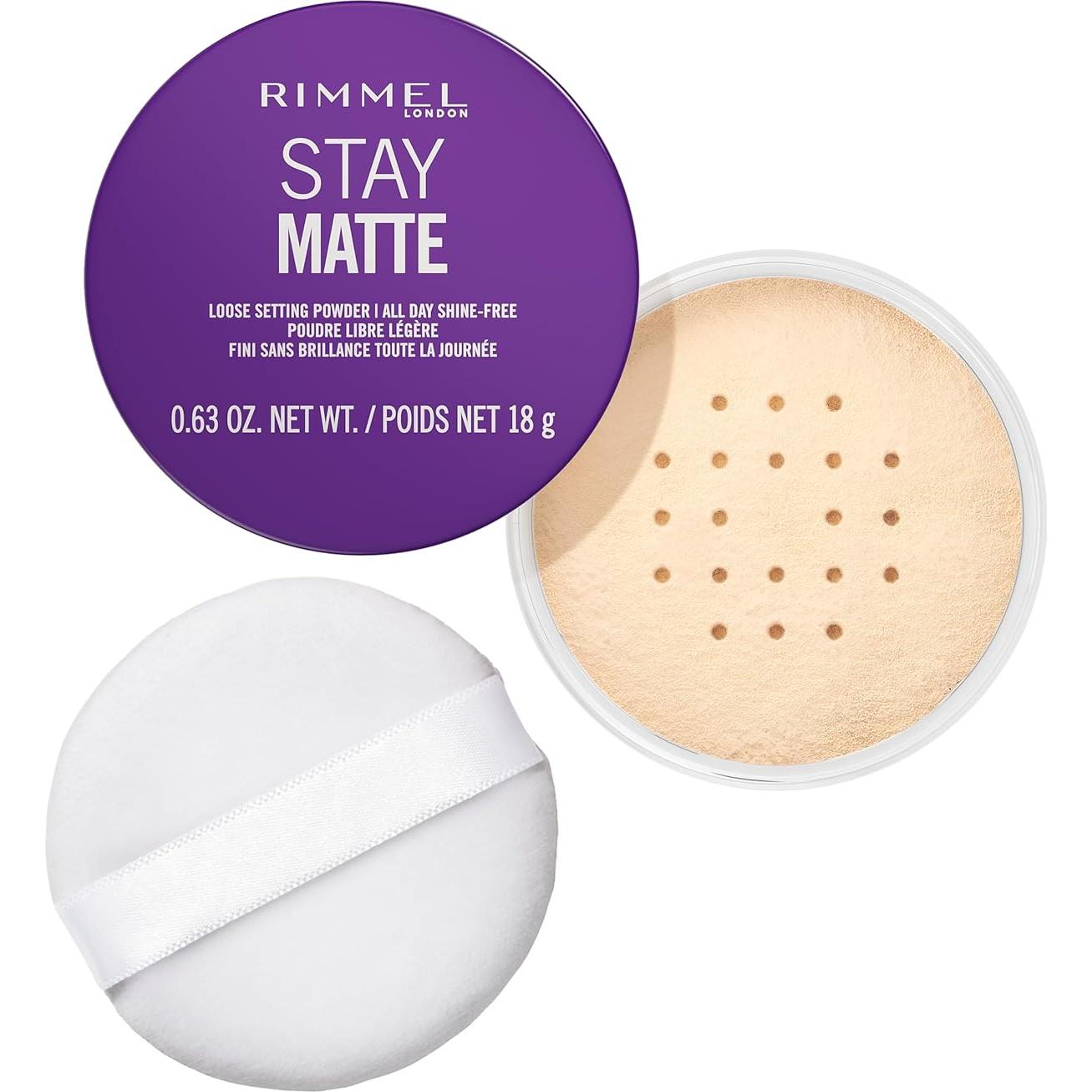 Rimmel Stay Matte Polvo Suelto 001 Transparente 17.86g Vegano