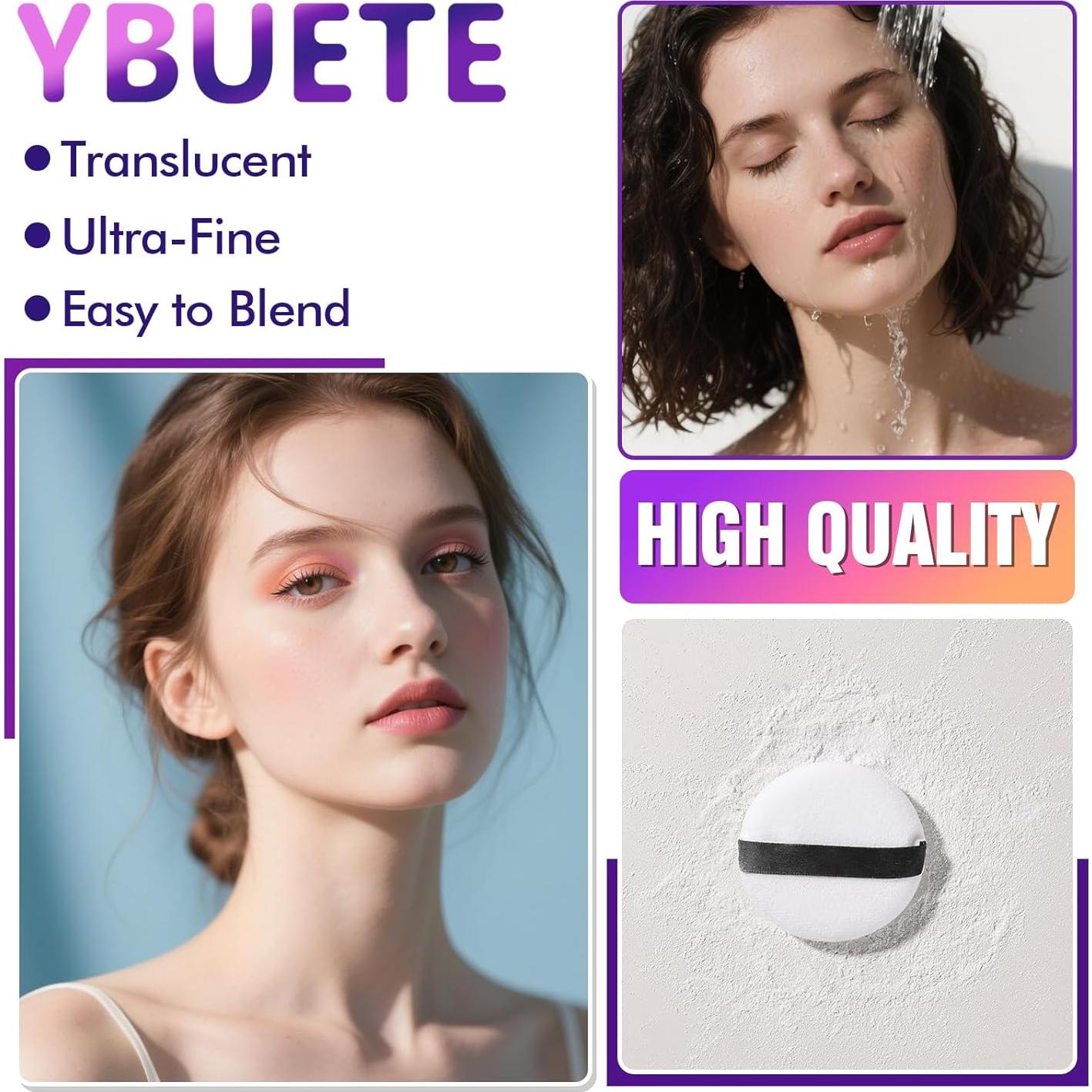 Polvo Suelto Translúcido YBUETE 68g - Acabado Mate Larga Duración